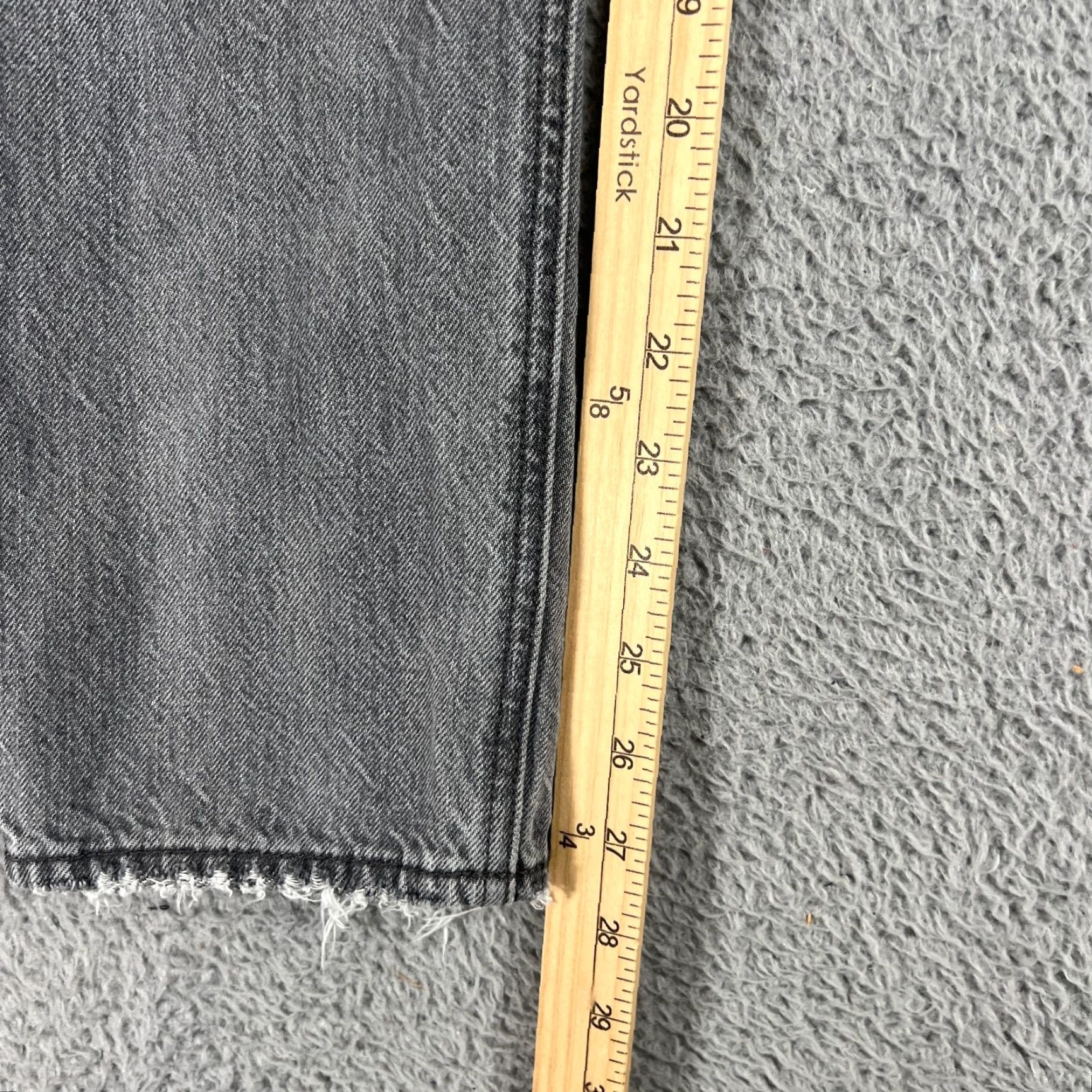 Vintage American Eagle Jeans Womens 6 Black Distressed High Rise Straight Leg Denim Size 28" / US 6 / IT 42 - 6 Thumbnail