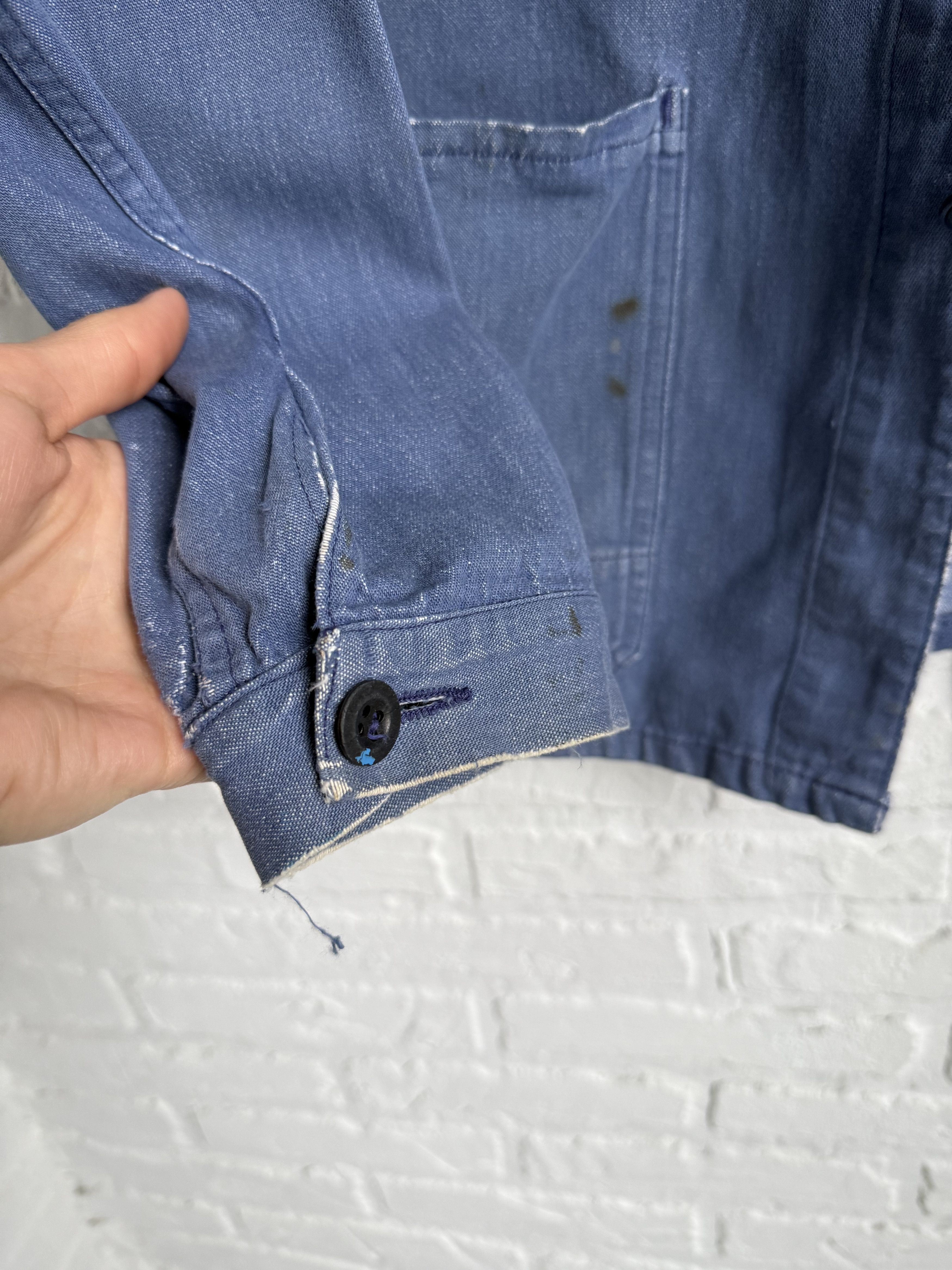 Vintage Vintage 80s French Work Denim Chore Jacket Size US M / EU 48-50 / 2 - 6 Thumbnail