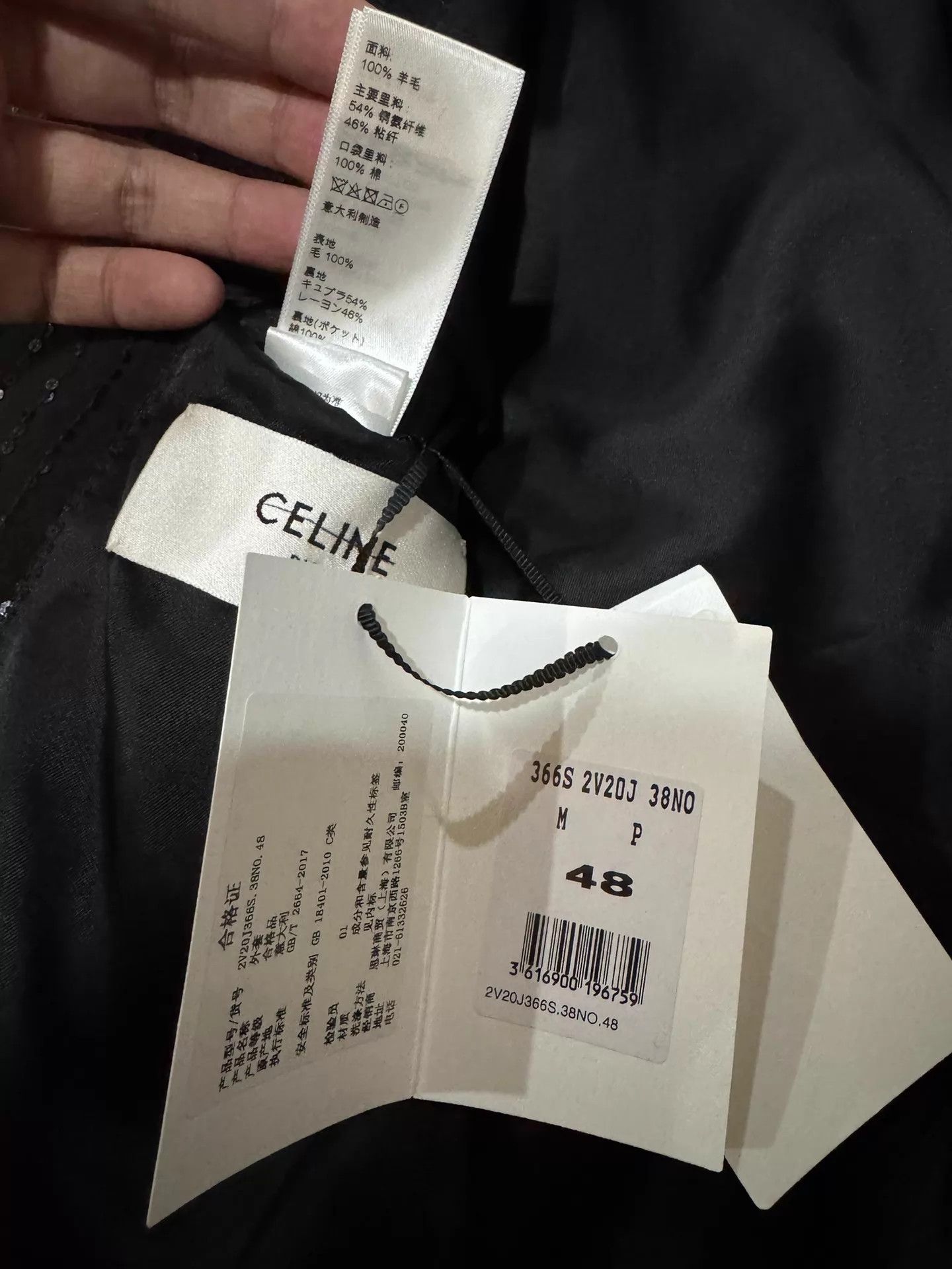 Celine Celine 23ss Hedi beaded men's suit 48 NWT Size 48R - 9 Thumbnail