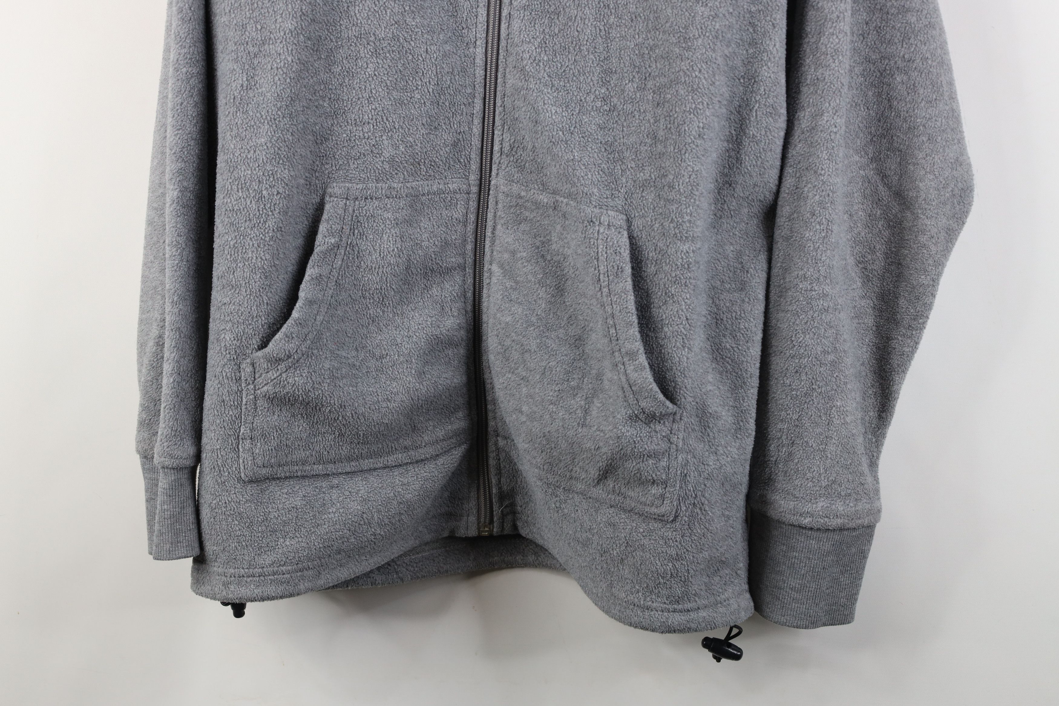 Vintage Vintage 90s Y2K Ireland Rugby Fleece Full Zip Hoodie Gray Size XL / US 12-14 / IT 48-50 - 3 Thumbnail