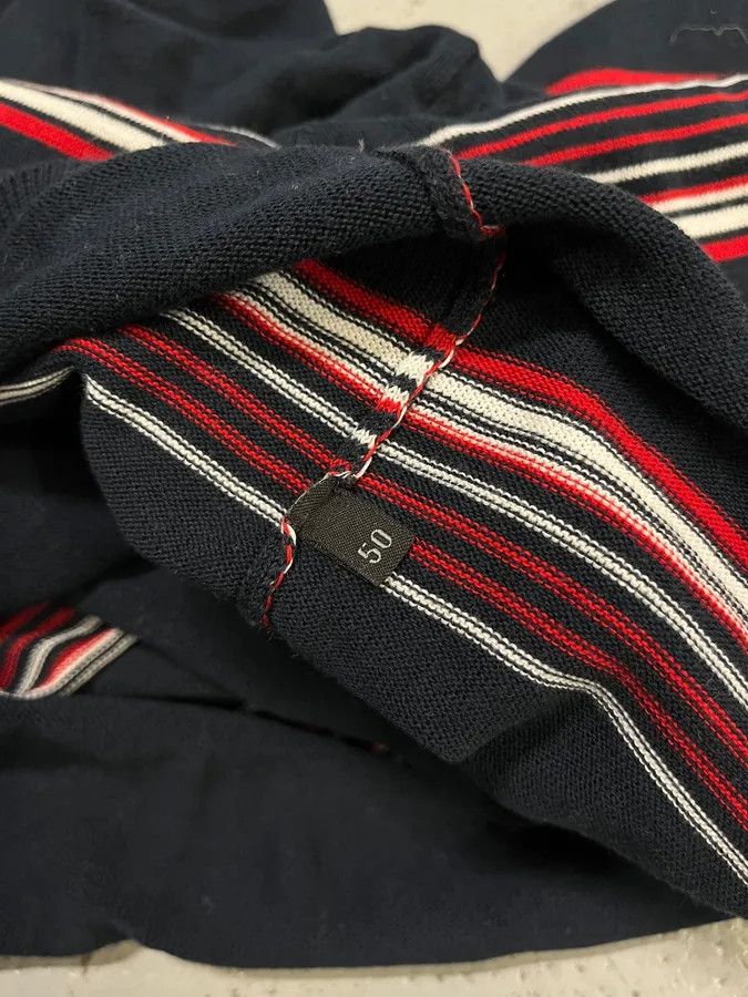 Prada 2000s Prada Navy Red & White Striped Polo Size US M / EU 48-50 / 2 - 9 Thumbnail