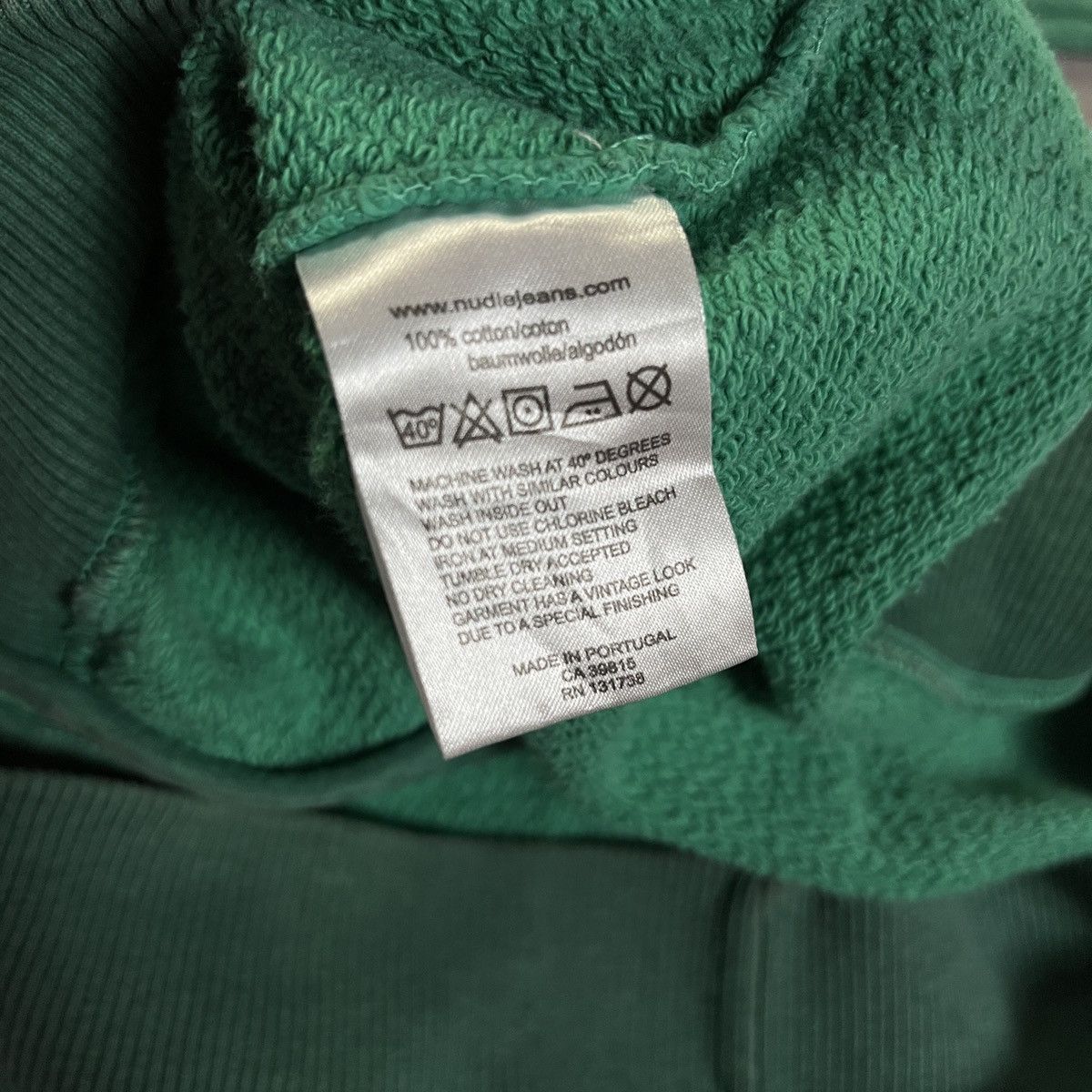 Nudie Jeans 2000s Nudie Jeans Co - Vintage Wash Green Zip Hoodie Basic Size US S / EU 44-46 / 1 - 5 Thumbnail
