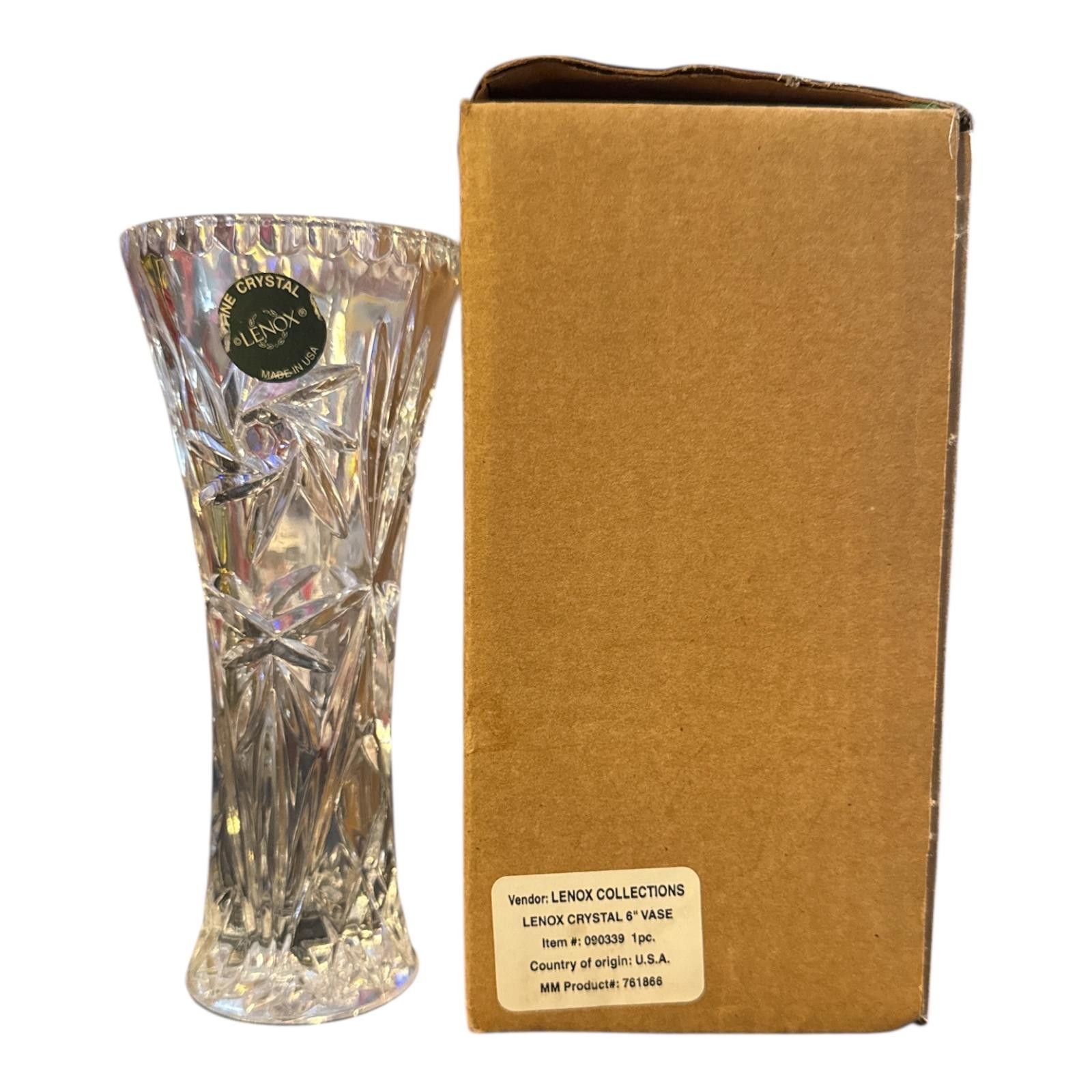 Other Lenox Crystal Star Vase Flared Design 7" Size ONE SIZE - 1 Thumbnail