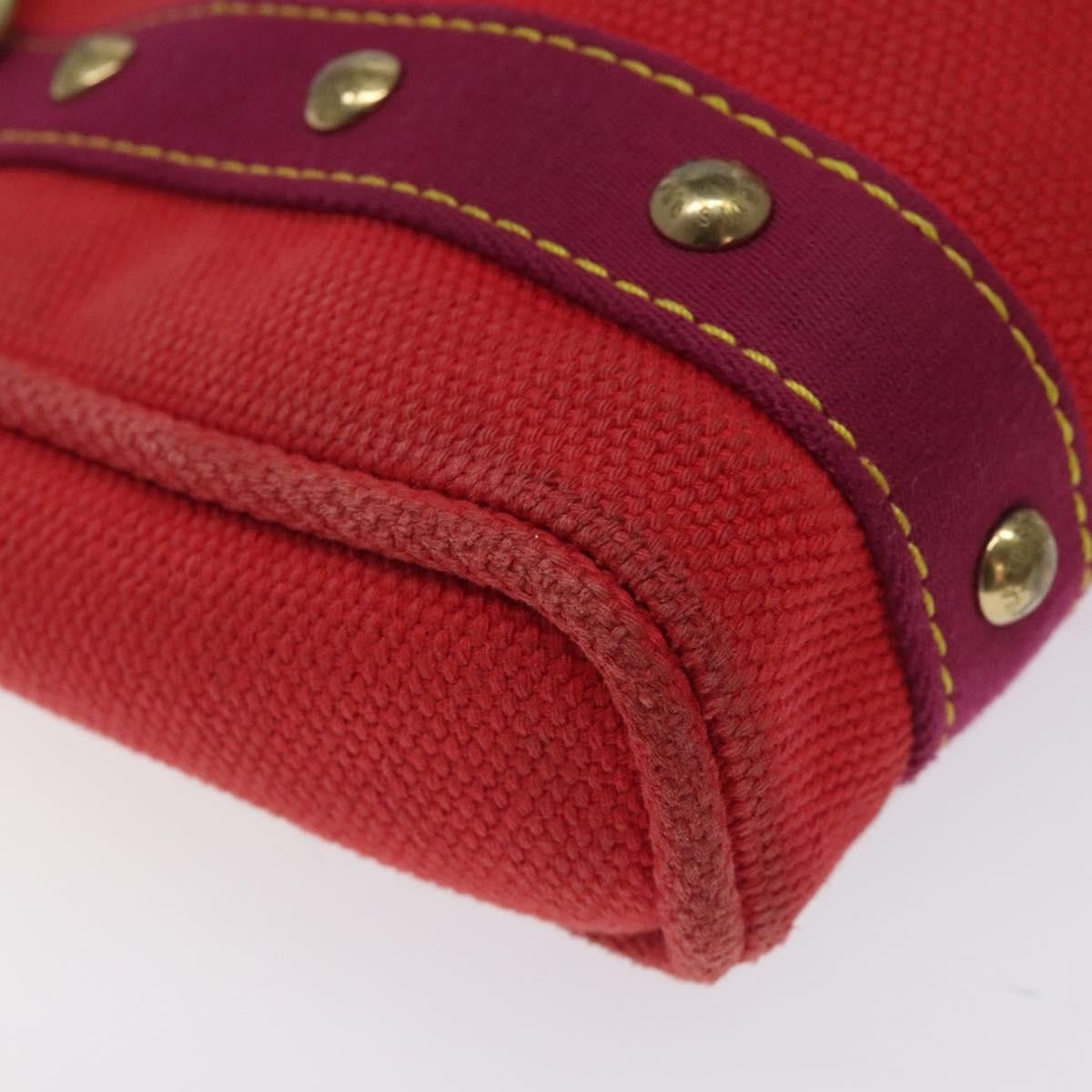 Louis Vuitton LOUIS VUITTON Antigua Cabas PM Tote Bag Canvas Rouge M40037 Size ONE SIZE - 14 Thumbnail