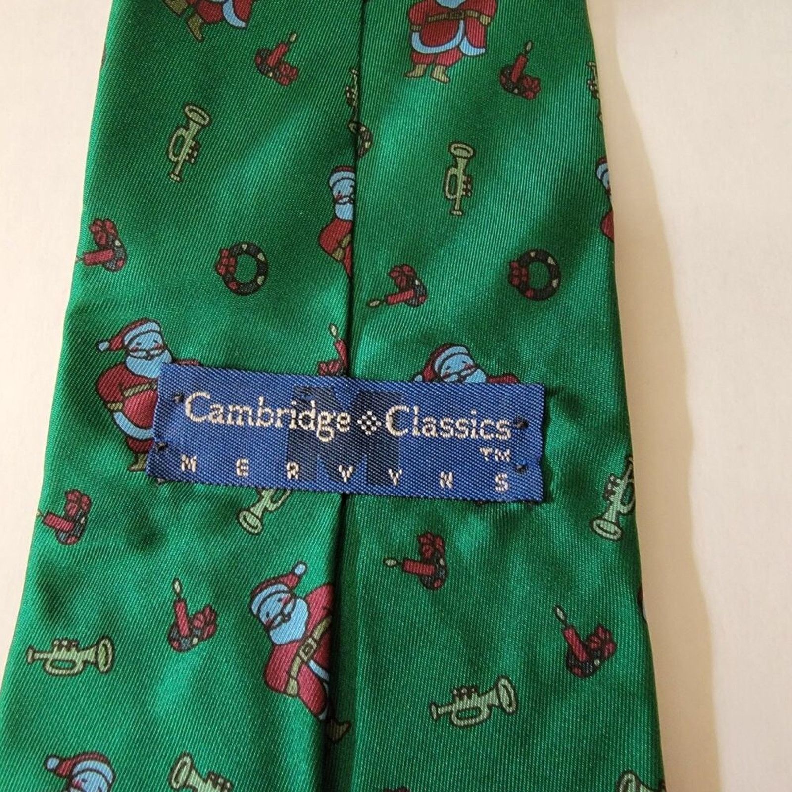 Other VTG Cambridge Classics Mervyns Christmas Tie Santa 100% Silk Size ONE SIZE - 4 Thumbnail