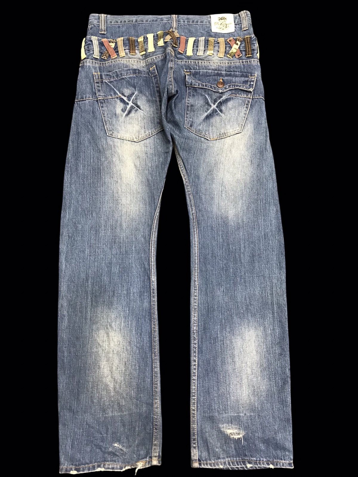 Japanese Brand 💥ARCHIVAL💥Dominate Double Waist Stone Wash Denim F450 Size US 34 / EU 50 - 2 Thumbnail