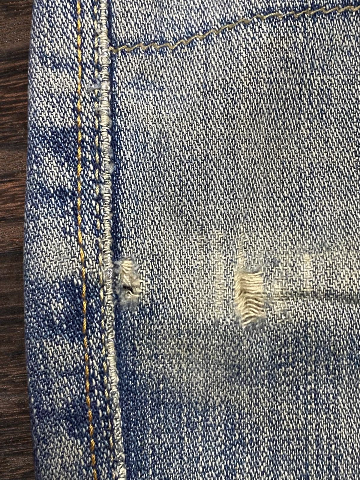 7 For All Mankind Vintage Japanese Brand C Seventeen Mud Wash Flare Jeans Size 31" - 11 Thumbnail