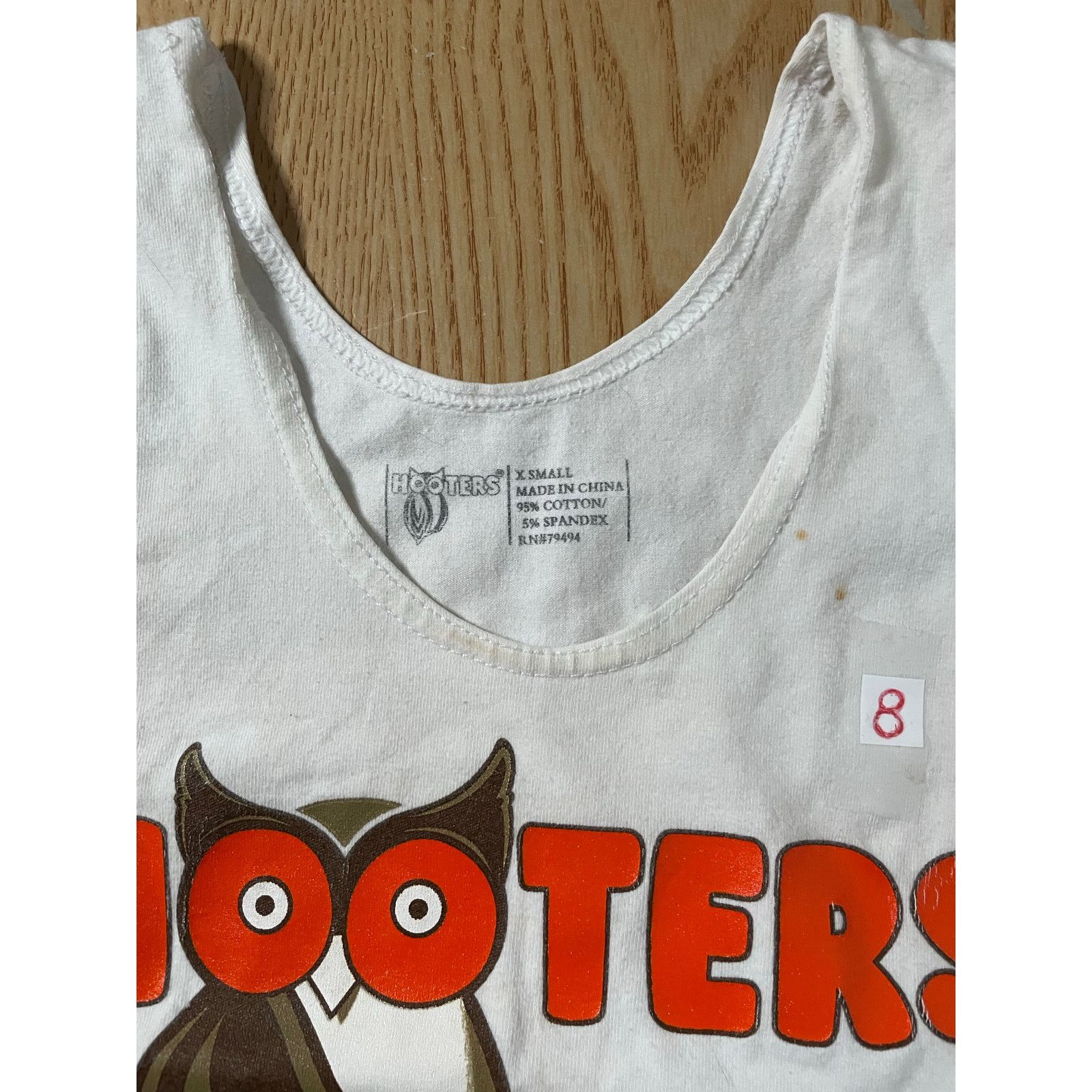 Other B30-8 Hooters Girl Uniform Rare Vintage Tank White size Xs Size XS / US 0-2 / IT 36-38 - 4 Thumbnail
