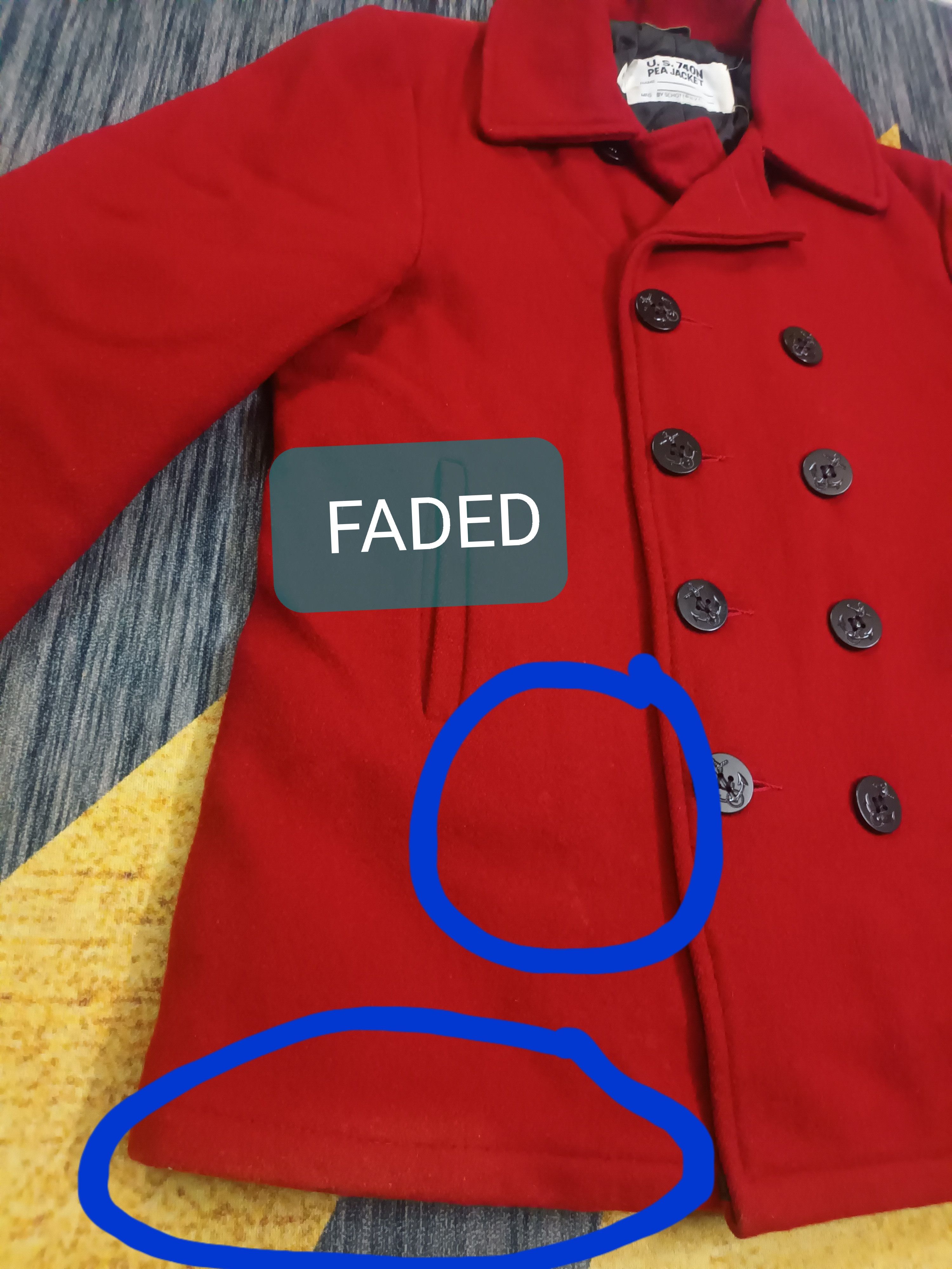 Schott 🔥 US 740N PEA JACKET 🔥 Size US M / EU 48-50 / 2 - 11 Thumbnail
