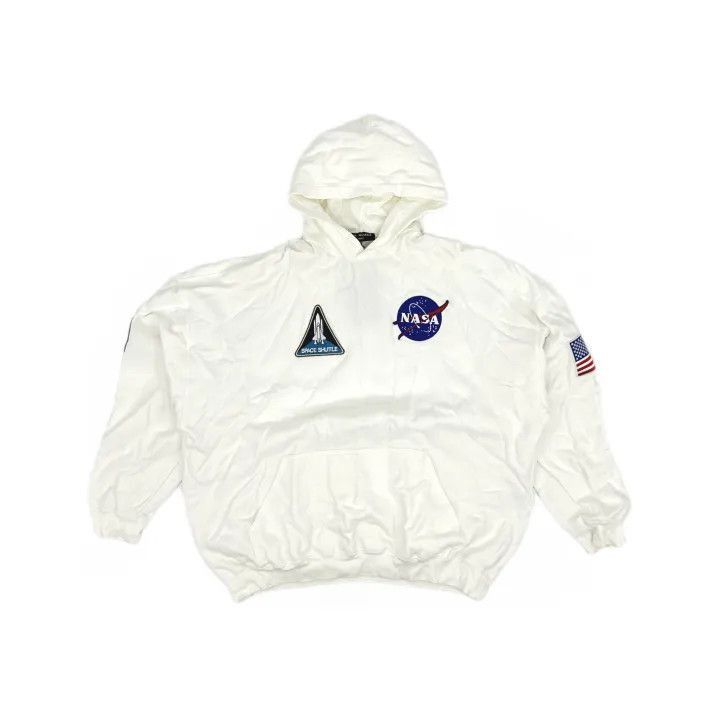 Balenciaga Balenciaga Balenciaga NASA Logo Hoodie for Men -2507 Size US XXS / EU 40 - 2 Thumbnail