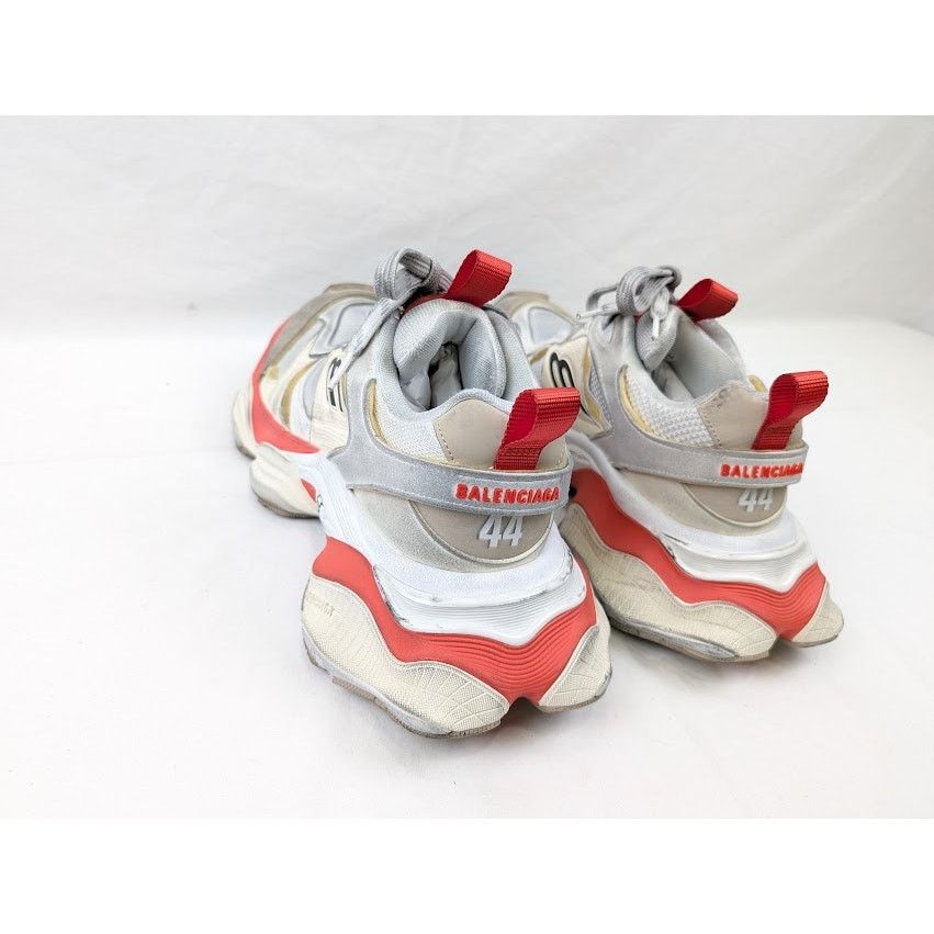 Balenciaga o1rshd1 Cargo Suede Low-Top Sneakers in Beige/Grey/Red Size US 11 / EU 44 - 20 Thumbnail