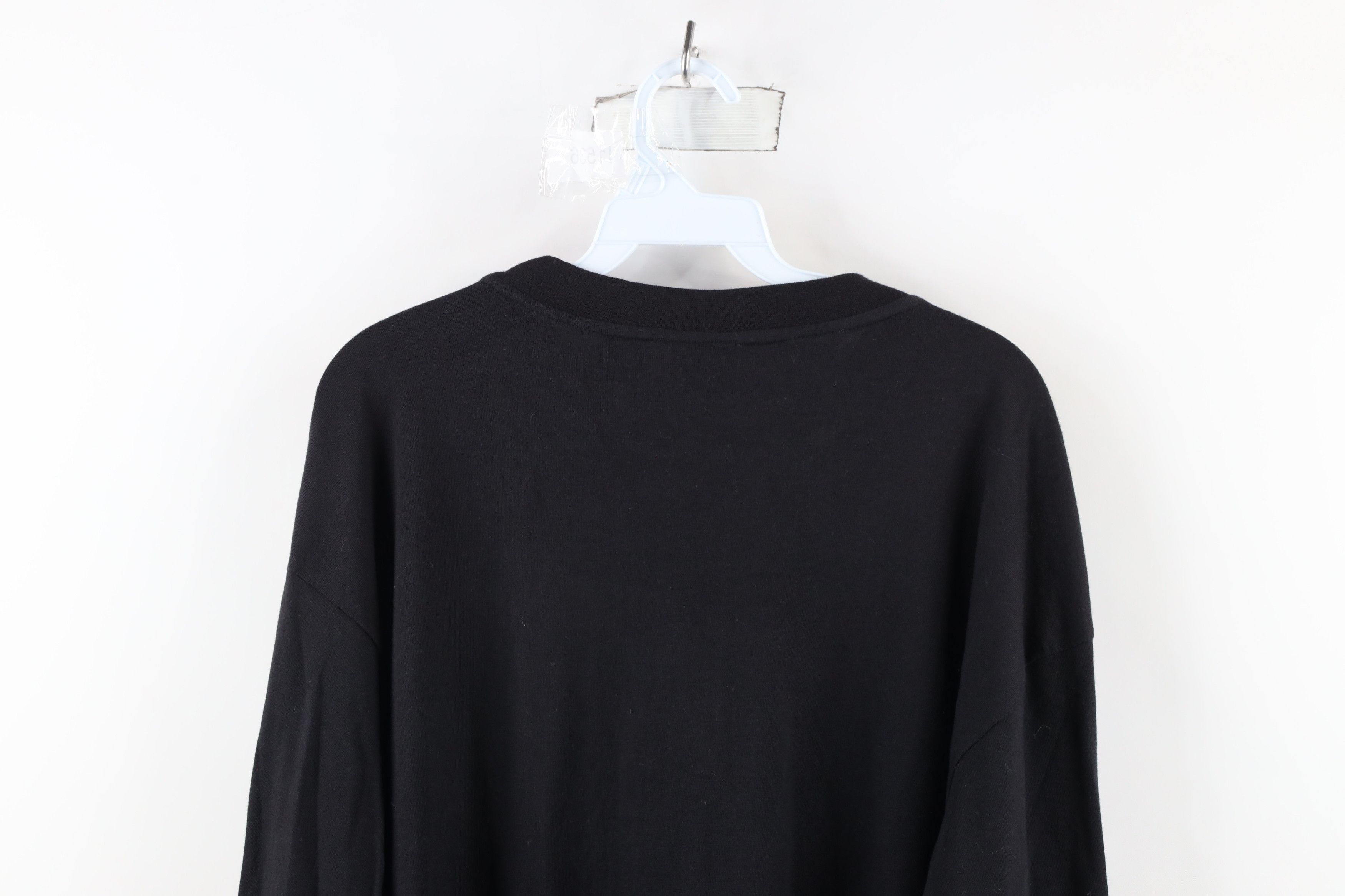 Vintage Vintage 90s Streetwear Long Sleeve Henley T-Shirt Black Size US M / EU 48-50 / 2 - 8 Thumbnail