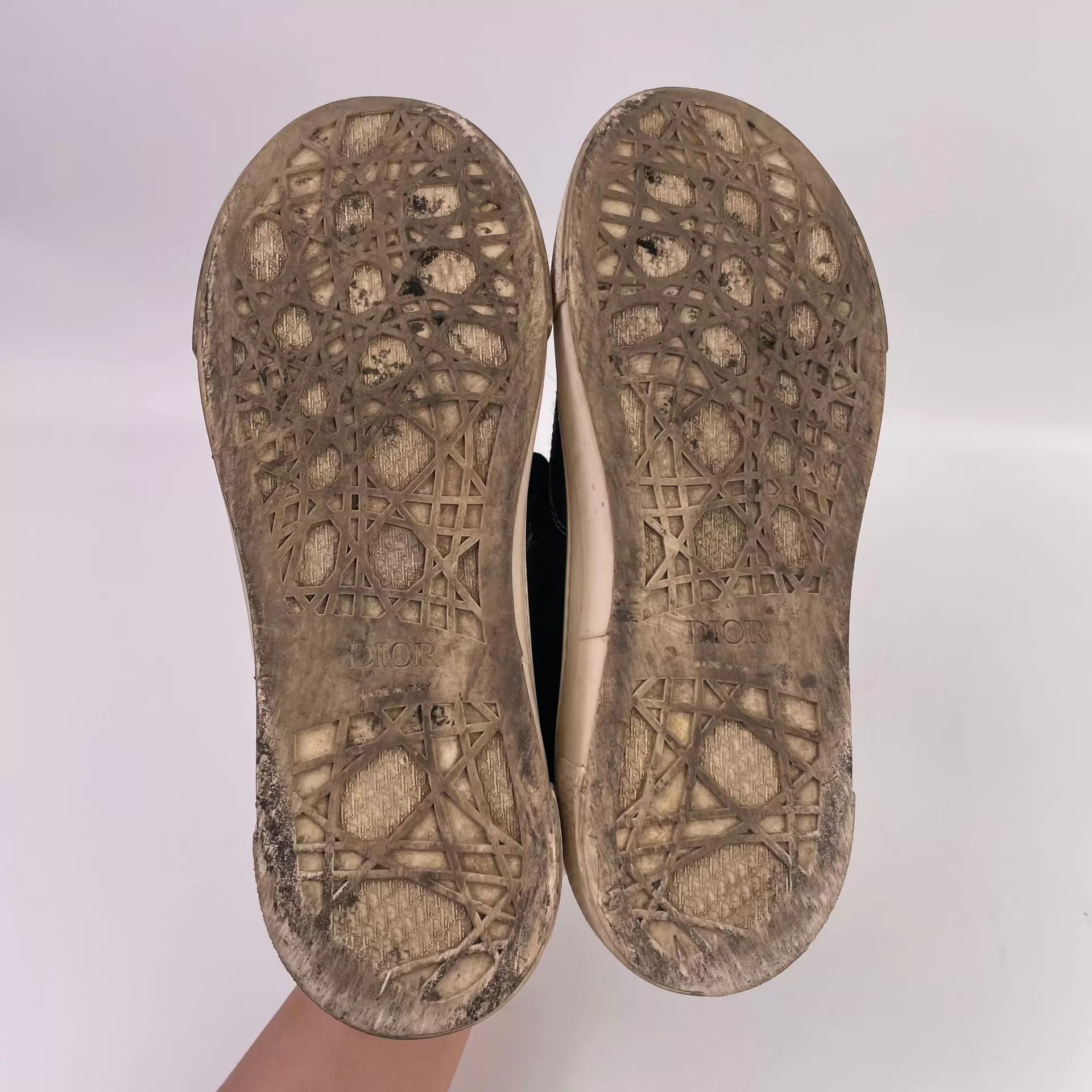 Dior Dior Side Logo Print Black & White Sneakers EUR 41 Size US 8 / EU 41 - 5 Thumbnail