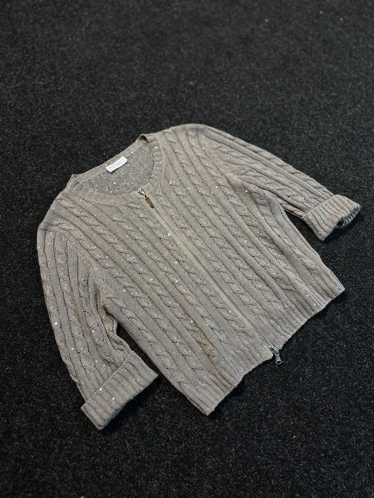 Brunello Cucinelli Brunello Cucinelli Linen Silk Sequin Knit Sweater Size M/L Size L / US 10 / IT 46 - 3 Thumbnail
