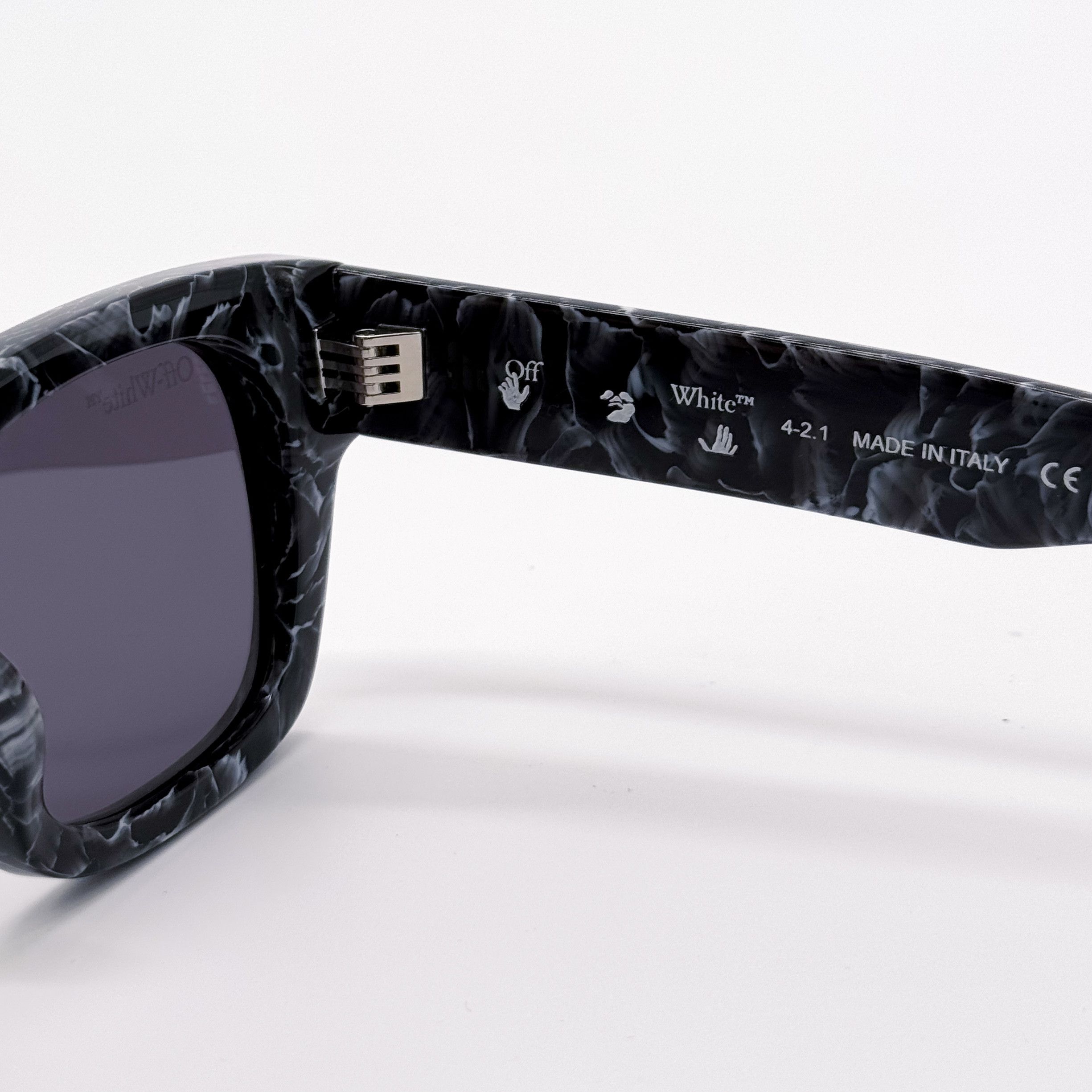 Off-White NEW OFF-WHITE ZURICH 107 BLACK MARBLE UNISEX SUNGLASSES Size ONE SIZE - 9 Thumbnail