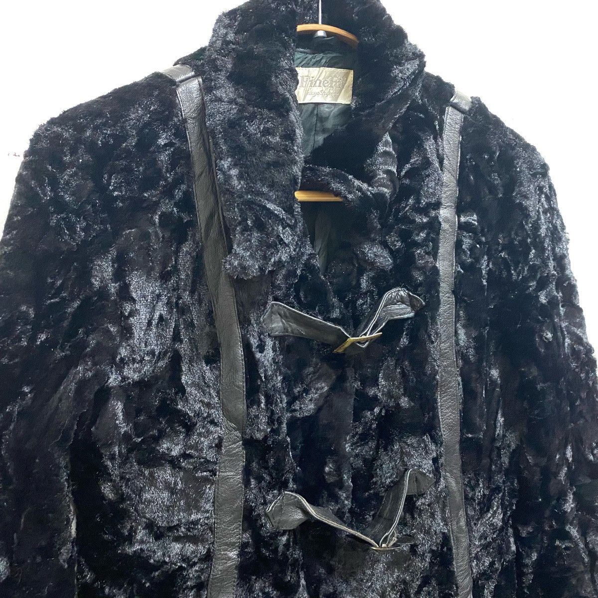 If Six Was Nine Vintage Faux Fur Coat Jacket Leather Japan Size L / US 10 / IT 46 - 2 Thumbnail