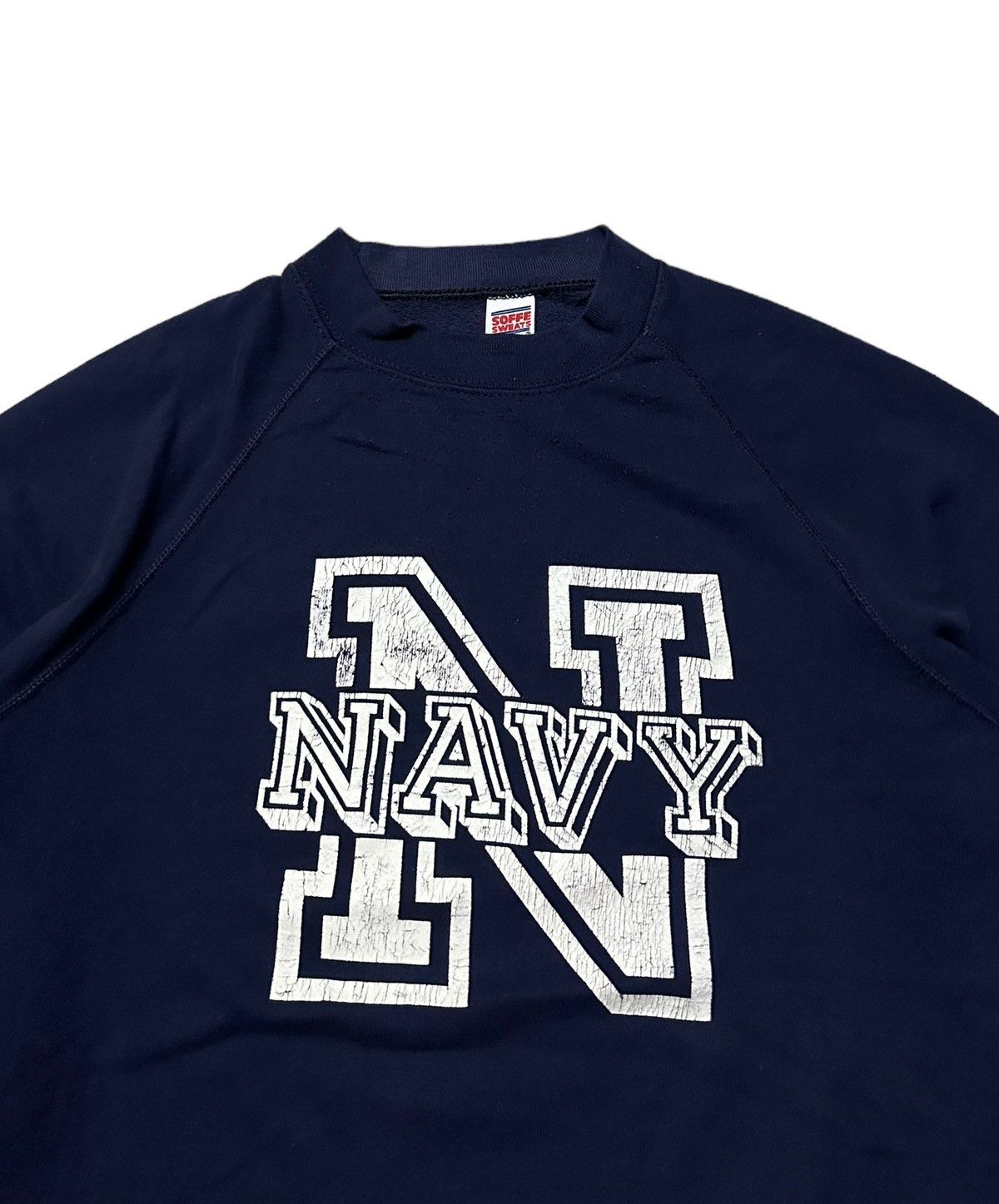 Vintage Vintage 90s Navy sweatshirts Size US XL / EU 56 / 4 - 2 Thumbnail