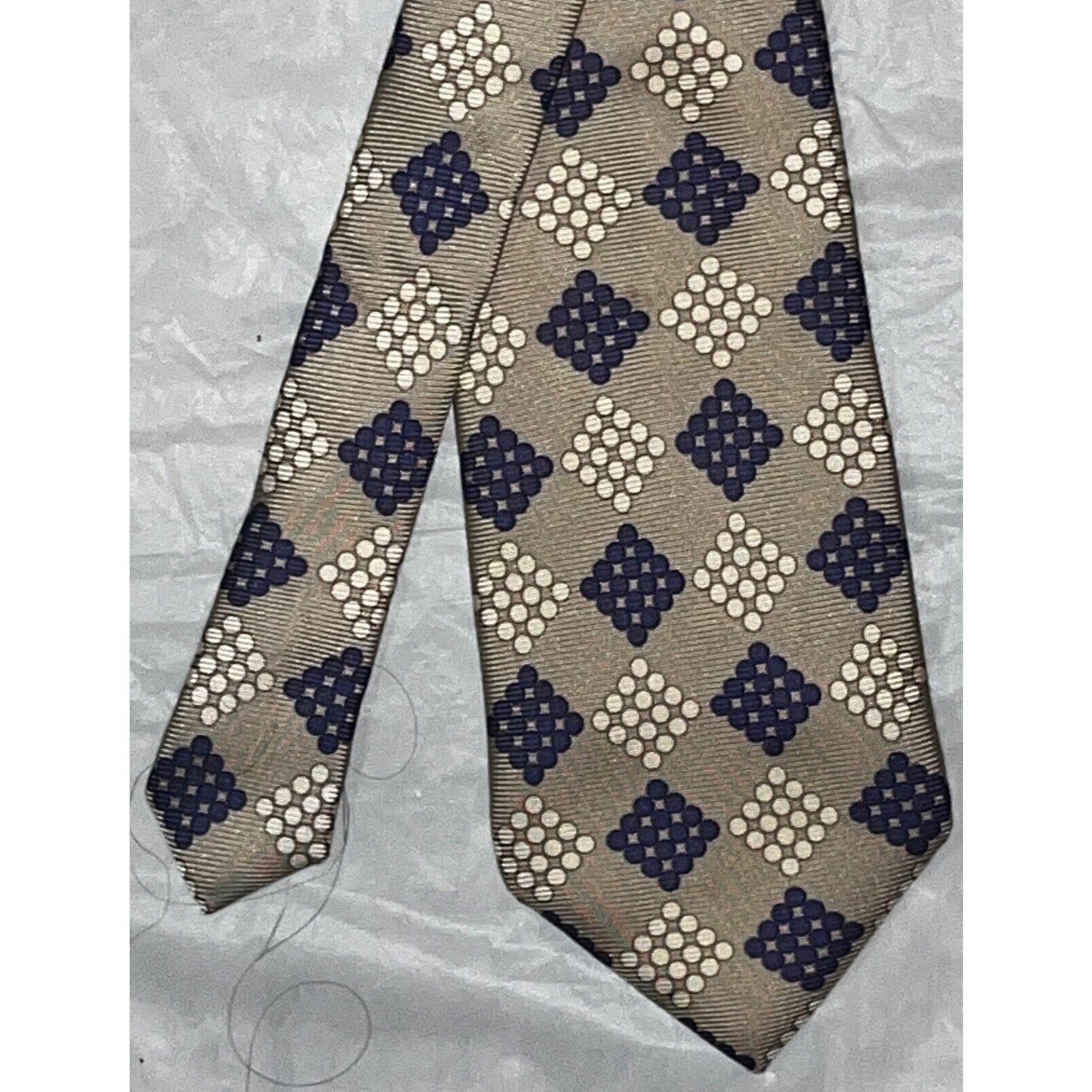 Other Philippe Vendome Paris Silk Tie ~ Gray & Blue ~ Necktie Size ONE SIZE - 3 Thumbnail