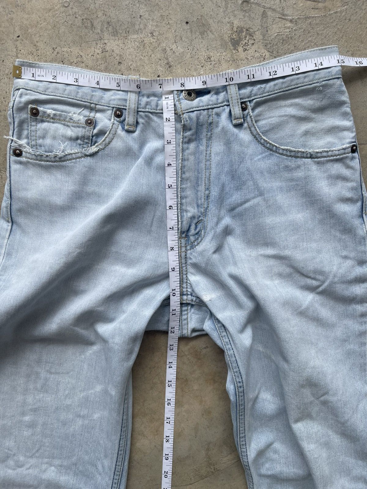 Levi's Vintage Levi’s 502 Light Wash Thrashed Distressed Denim Size US 30 / EU 46 - 20 Thumbnail