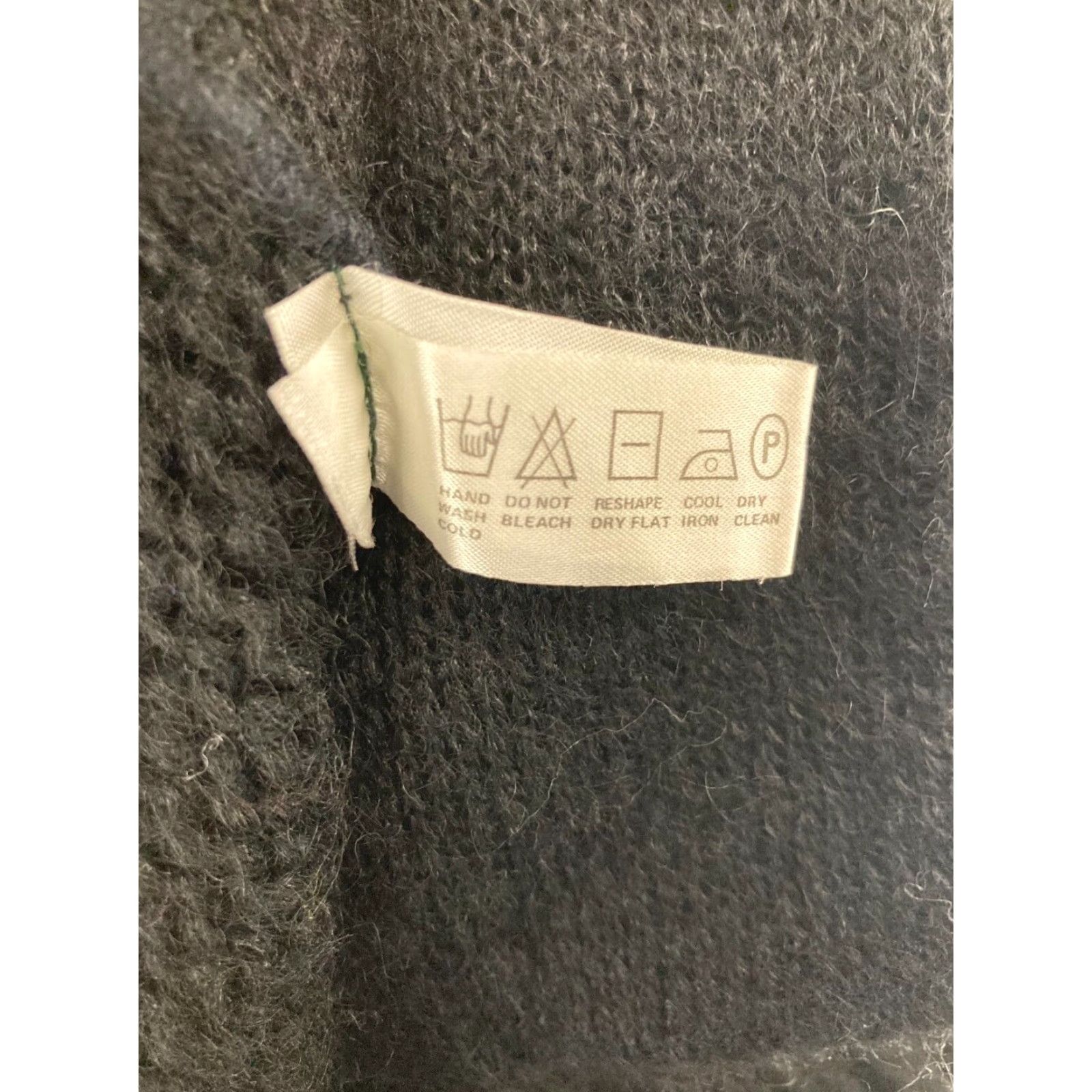 Vera Pelle VINTAGE Vera Pelle Cardigan Medium Black Wool Blend Made in Italy Long Sleeve V-Neck Pockets 80s 90s Womens Size M / US 6-8 / IT 42-44 - 7 Thumbnail