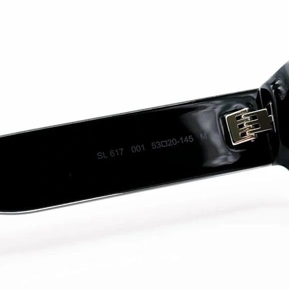 Yves Saint Laurent New Sunglasses SAINT LAURENT SL617 001 SQUARE BLACK Size ONE SIZE - 5 Thumbnail