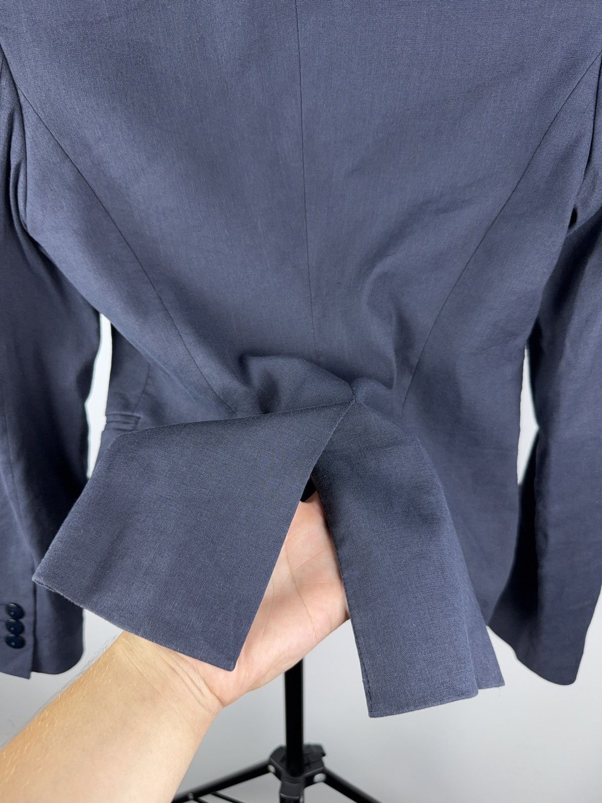 Emporio Armani Vintage Luxury 00s Emporio Armani Blue Blazer Retro 38 size Size S / US 4 / IT 40 - 17 Thumbnail