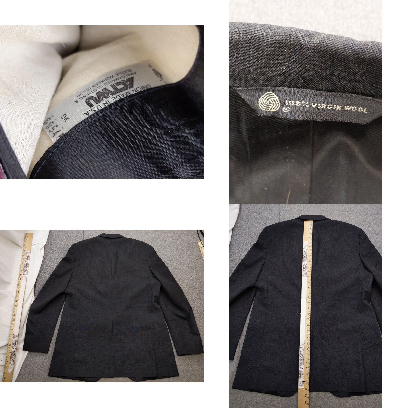 Jos. A. Bank VINTAGE Jos. A. Bank Blazer Mens 42R Gray Wool Jacket Unstructured 2 Piece Suit Coat Casual Formal 90s Mens Size 42R - 8 Thumbnail