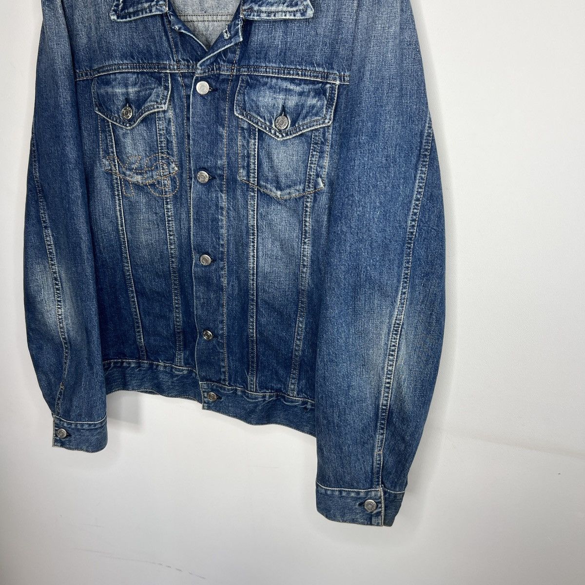 Adidas × Y-3 Y-3 by Yohji Yamamoto vintage 2006 Adidas Faded Denim Jacket Size US XL / EU 56 / 4 - 4 Thumbnail