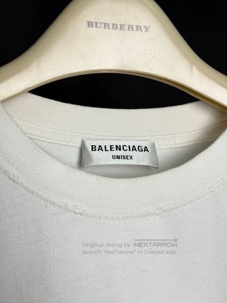 Balenciaga Balenciaga Cursive Logo White Short Sleeve Size US L / EU 52-54 / 3 - 3 Thumbnail