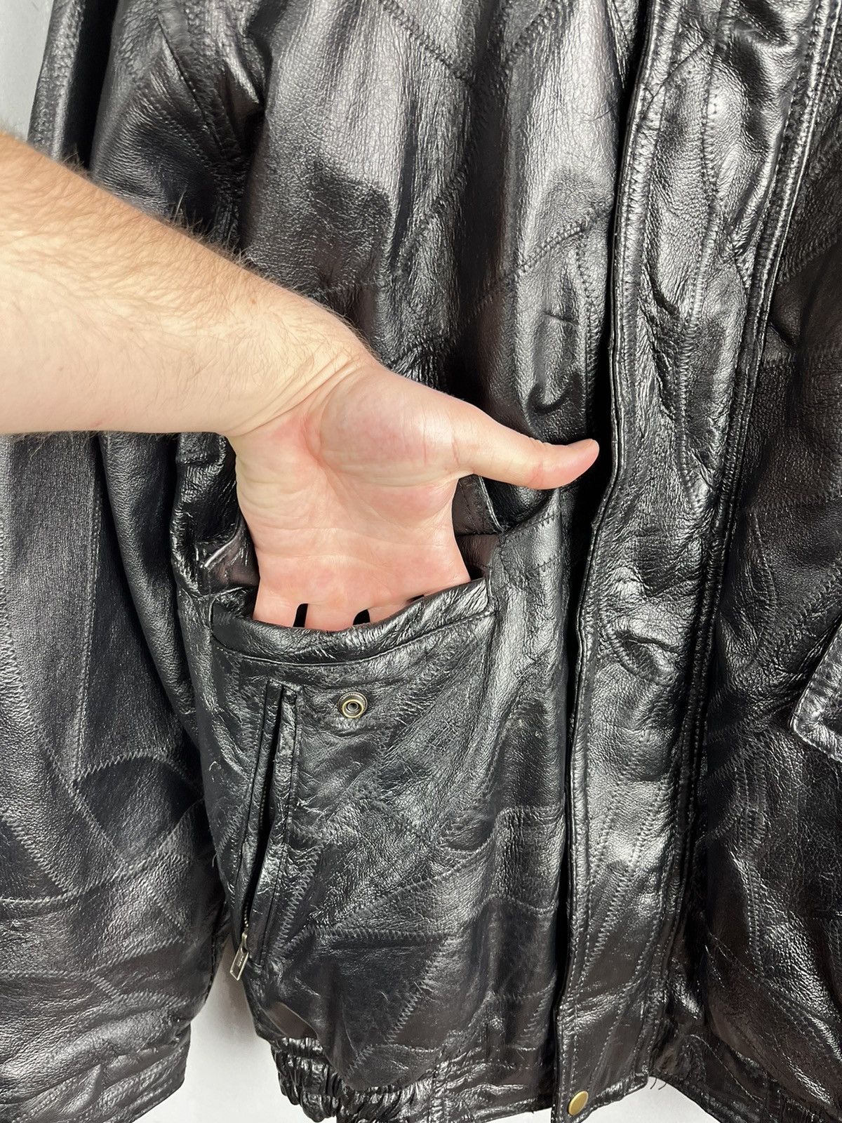 Genuine Leather × Vintage Vintage Leather Jacket bomber size L Size US L / EU 52-54 / 3 - 8 Thumbnail