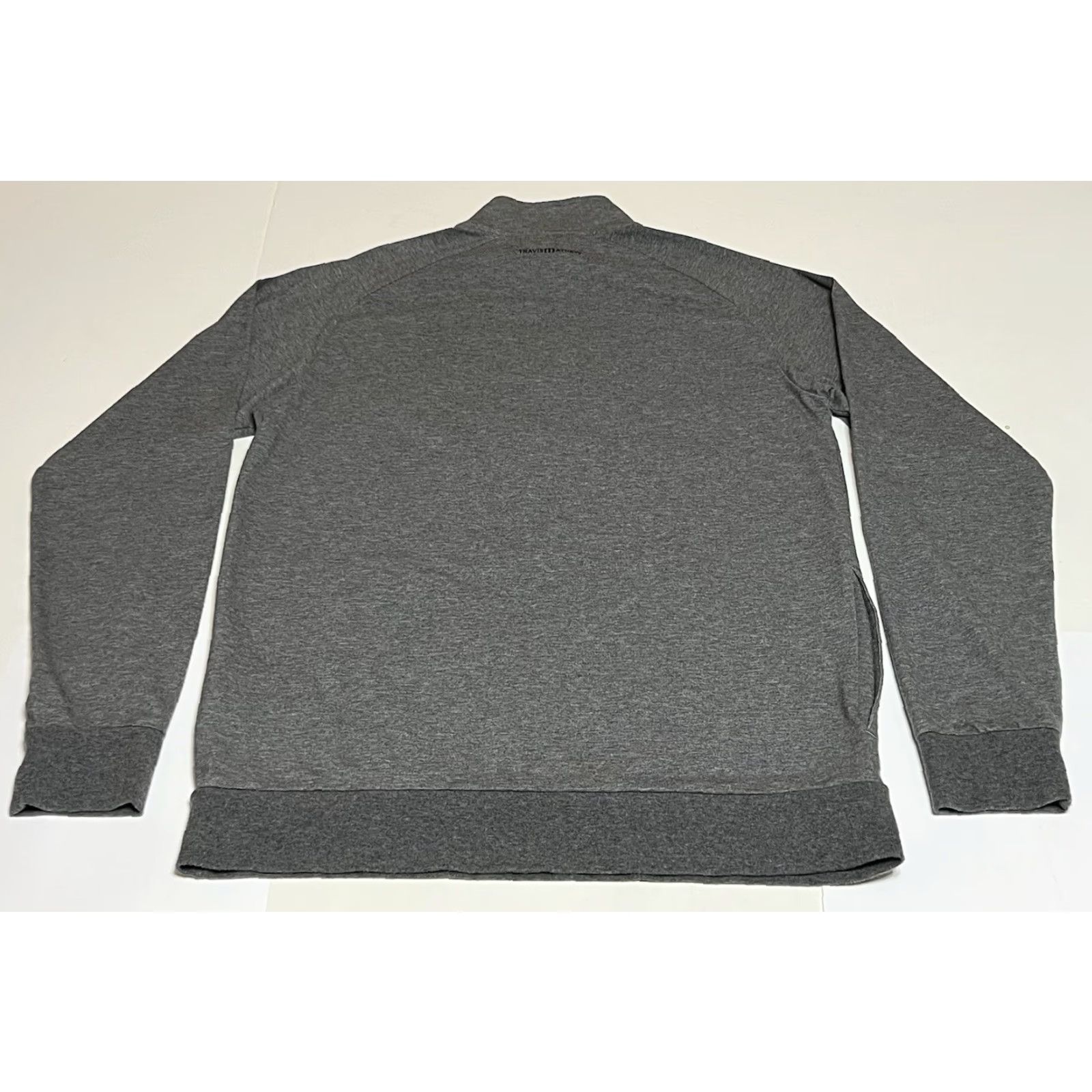 TravisMathew Travis Mathew Pullover Golf Sweater Mens Medium Gray 1/4 Zip Mock Cotton Blend Logo Zipper Tailored Knit Crew Neck Golf Size US M / EU 48-50 / 2 - 3 Thumbnail