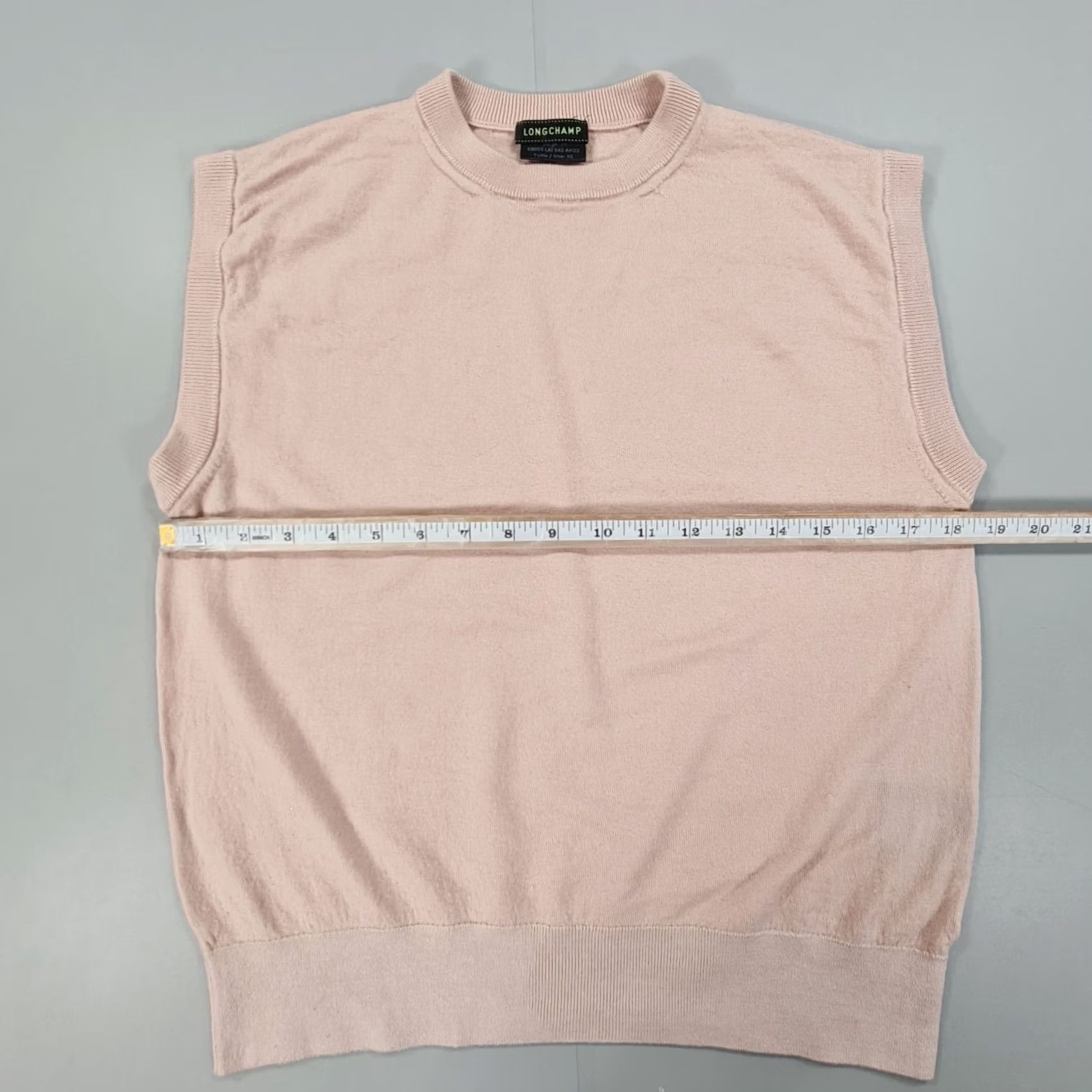Longchamp VINTAGE Longchamp Womens Vest Pink XS Sleeveless Knit Merino Wool Pullover Size XS / US 0-2 / IT 36-38 - 4 Thumbnail