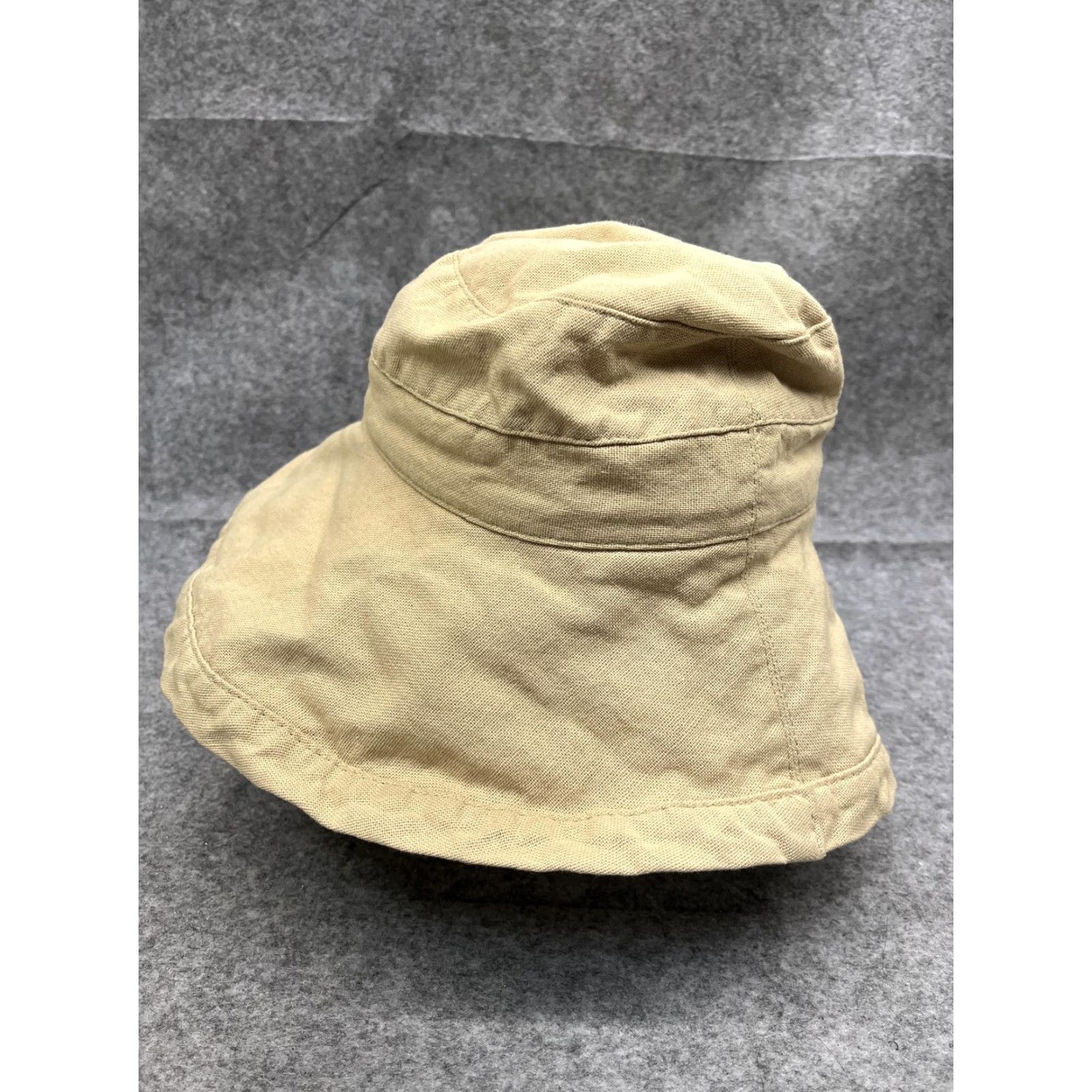 Vintage Scala Hat Bucket Fitted Adult7 1/2 Beige Canvas Wide Brim Sun Outdoor Beach Size ONE SIZE - 5 Thumbnail
