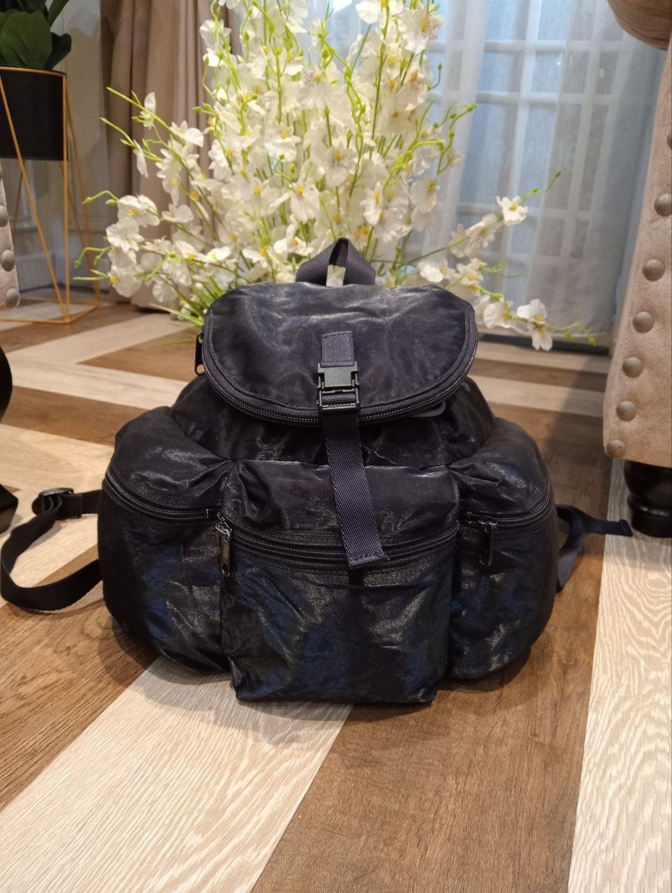 agnes b. VINTAGE AGNES B. VOYAGE BLACK CARGO BACKPACK Size ONE SIZE - 1 Thumbnail