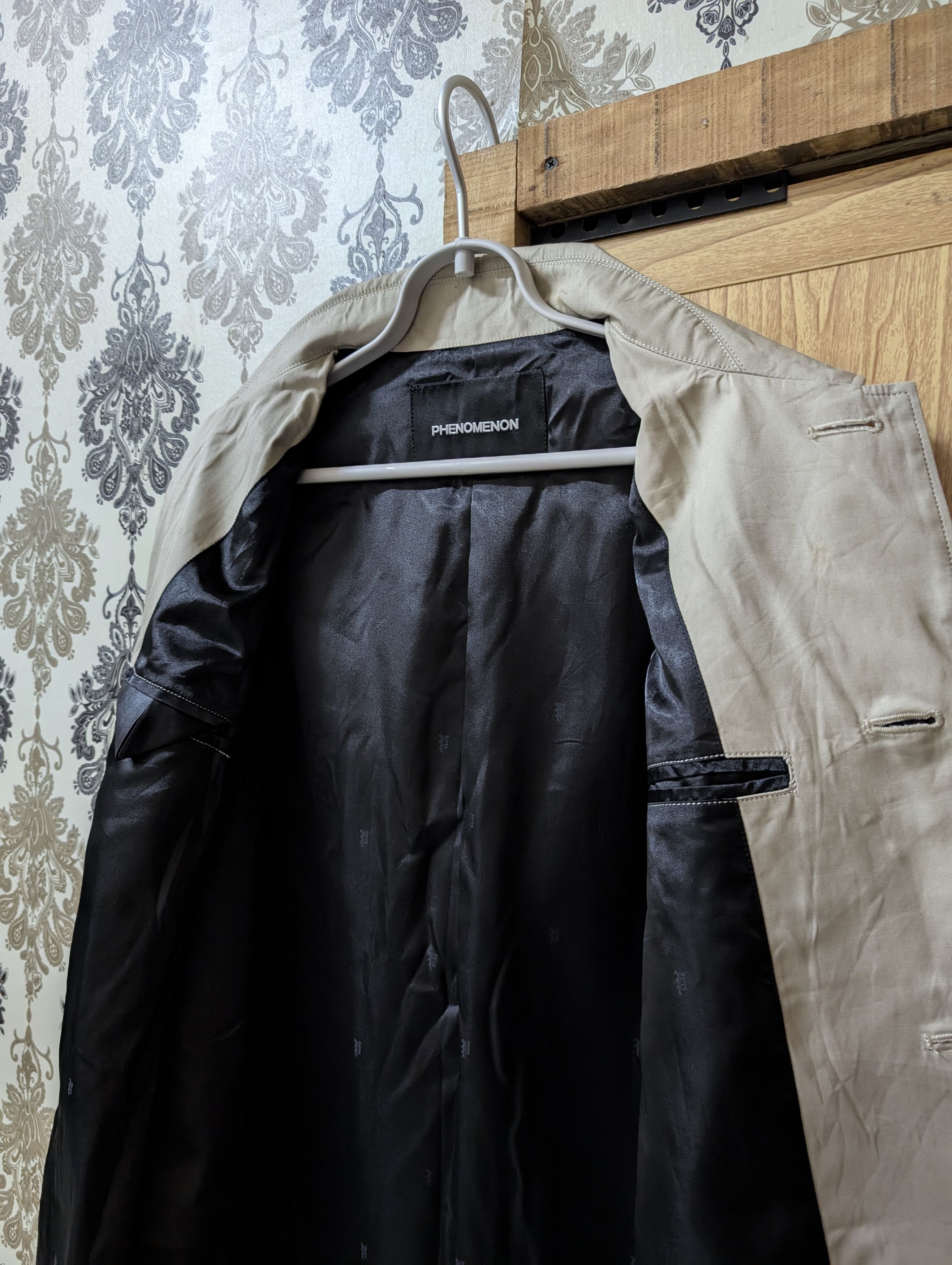 PHENOMENON S/S 2014 PHENOMENON Arm Knit Switch Cotton Long Coat Beige Size M / US 6-8 / IT 42-44 - 9 Thumbnail