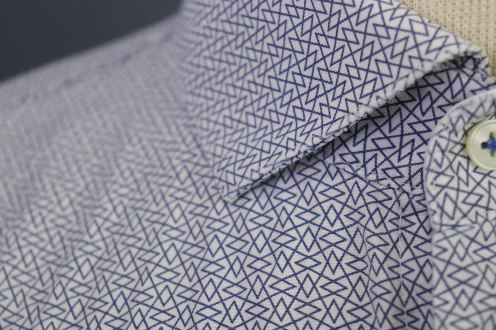 Ted Baker Ted Baker Blue Geometric 100% Cotton Shirt Size 34/35 Size 38R - 9 Thumbnail