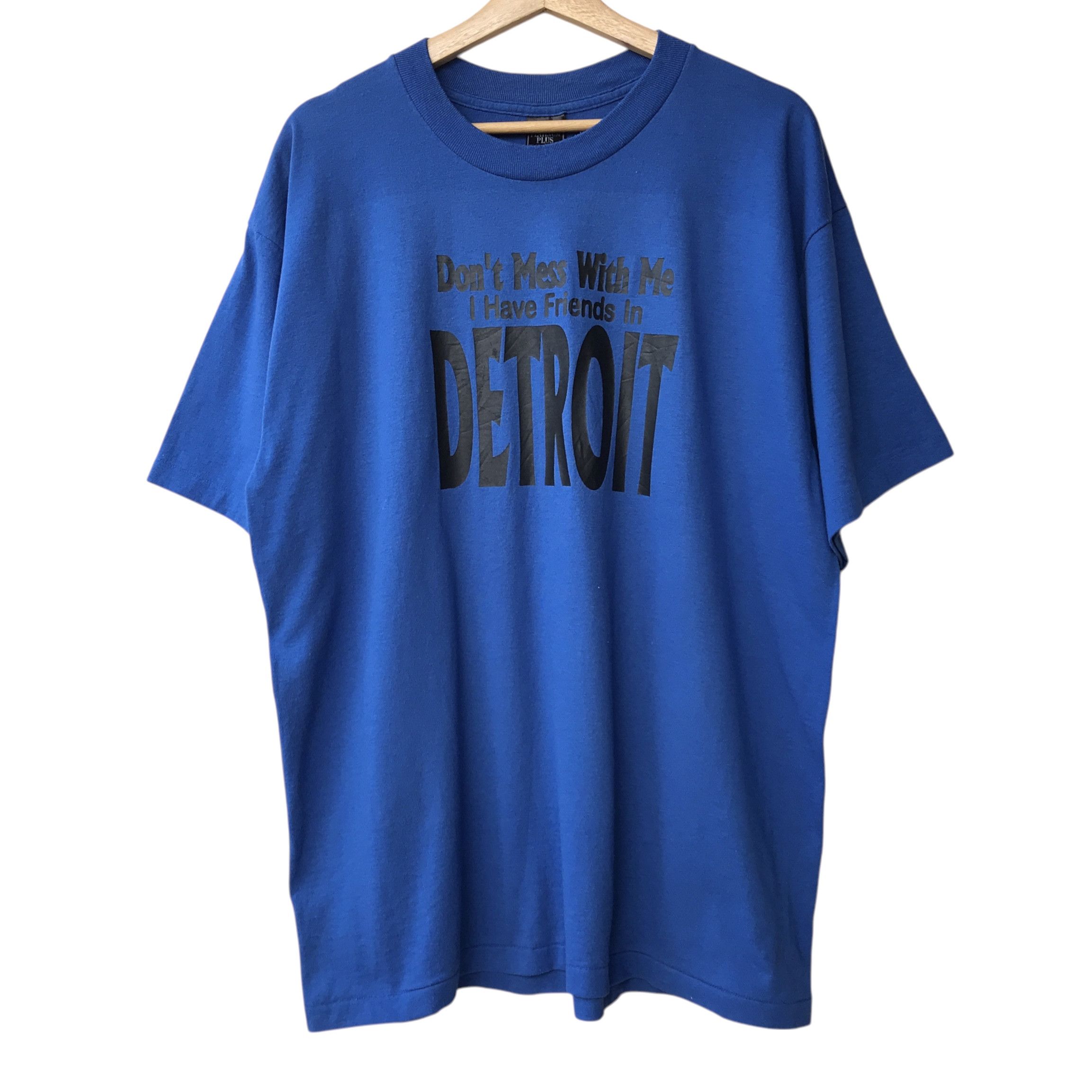 Vintage Don't Mess With Detroit Vintage 1980s USA Funny Wording Tee Size US XL / EU 56 / 4 - 1 Thumbnail