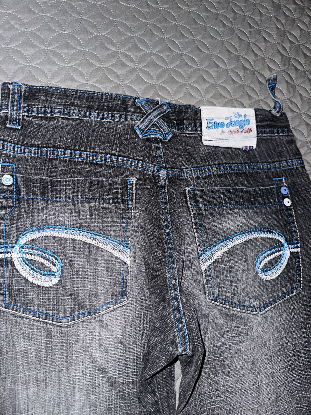 Other 5ive jungle co Black denim w/ blue stitching Size US 34 / EU 50 - 6 Thumbnail
