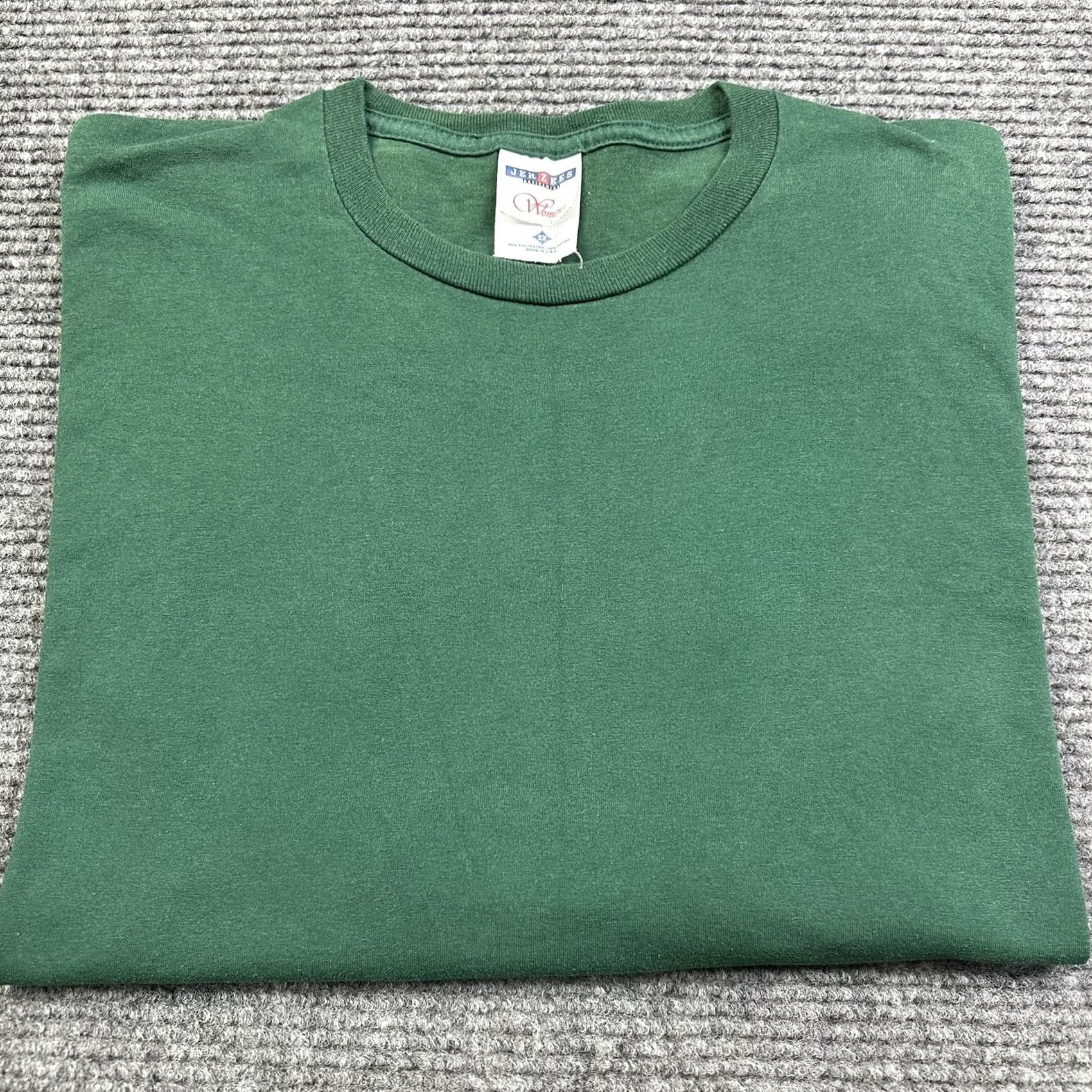 Jerzees VINTAGE Jerzees T-Shirt Green 2X Women's Short Sleeve Blank 90s Basic Crew Neck Clothing Womens Size XXL / US 16-18 / IT 52-54 - 7 Thumbnail