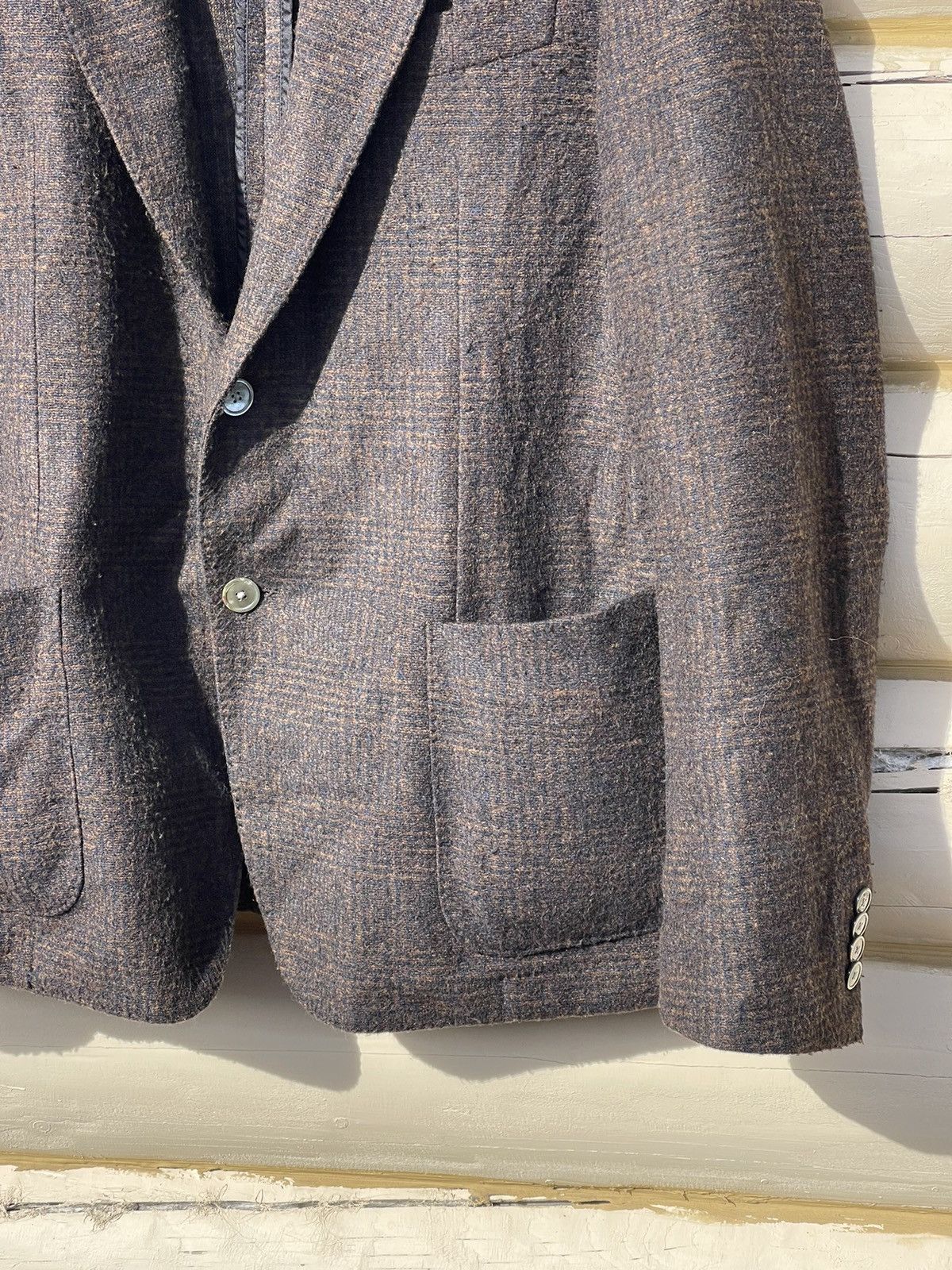 Hugo Boss 2022 Boss jersey jacket brown blazer wool Size 42R - 7 Thumbnail