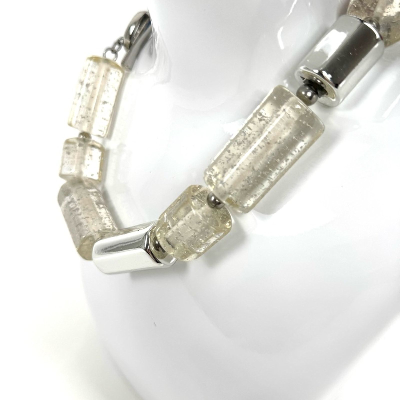 Other Clear Geometric Statement Necklace Modern Design Size ONE SIZE - 4 Thumbnail