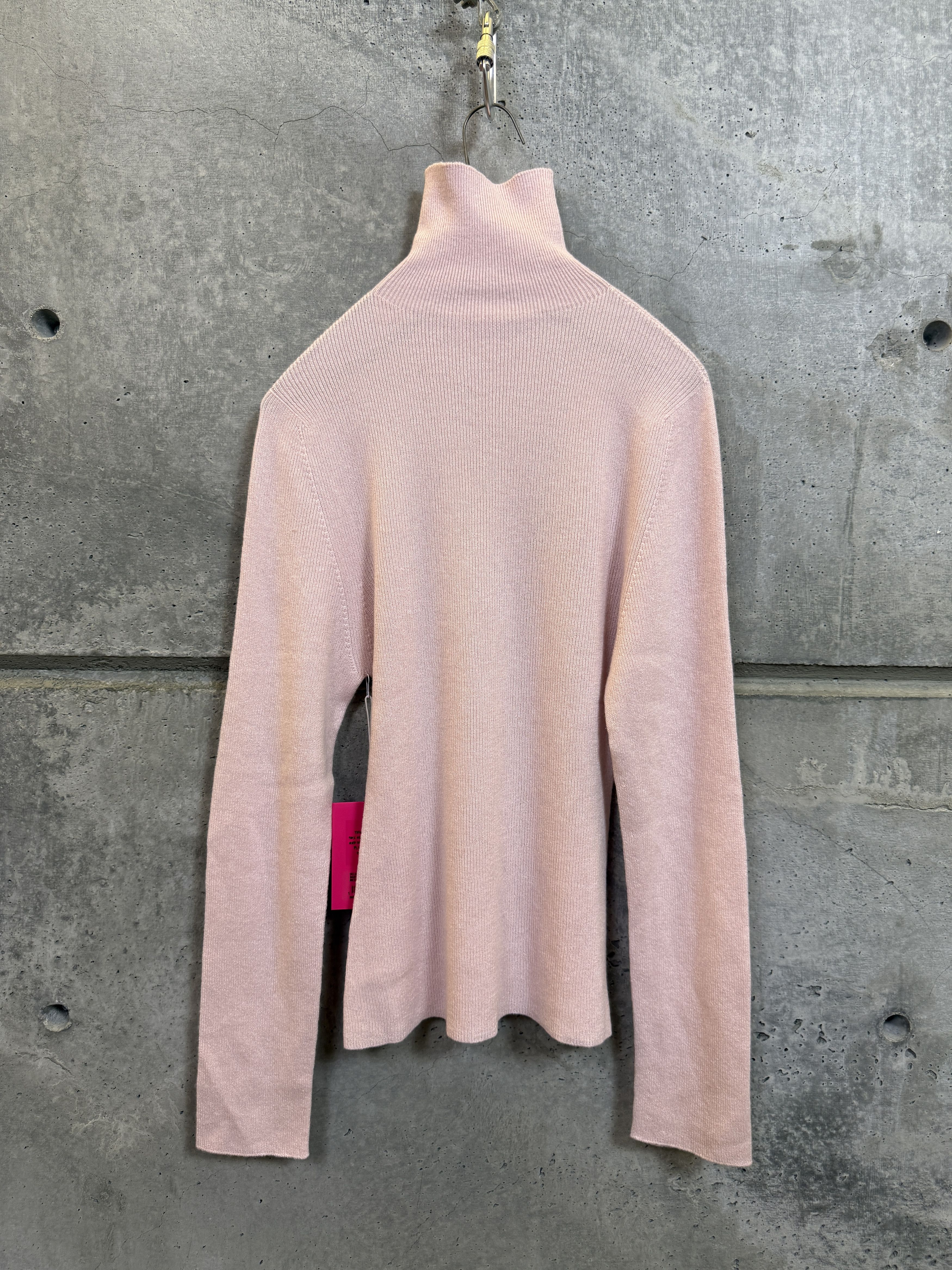 The Elder Statesman $650 The Elder Statesman Delicash Baby Pink Turtleneck Size L / US 10 / IT 46 - 6 Thumbnail