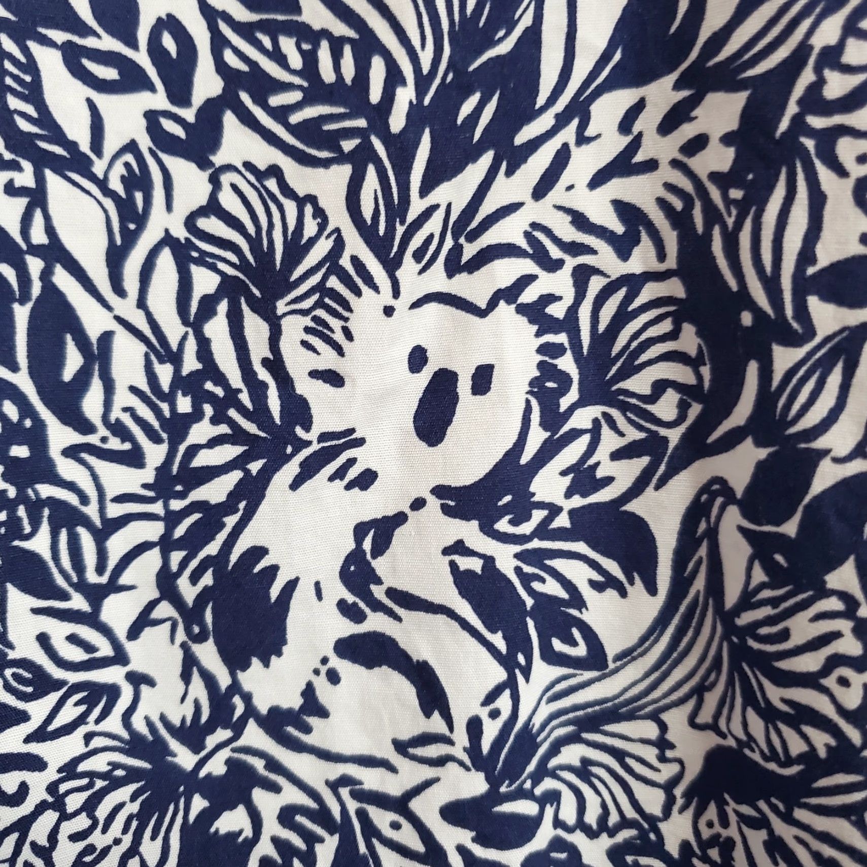 Lilly Pulitzer VINTAGE Lilly Pulitzer Top Women S Sherida High Tide Navy GDay Mate Koala Print Popover Size S / US 4 / IT 40 - 6 Thumbnail