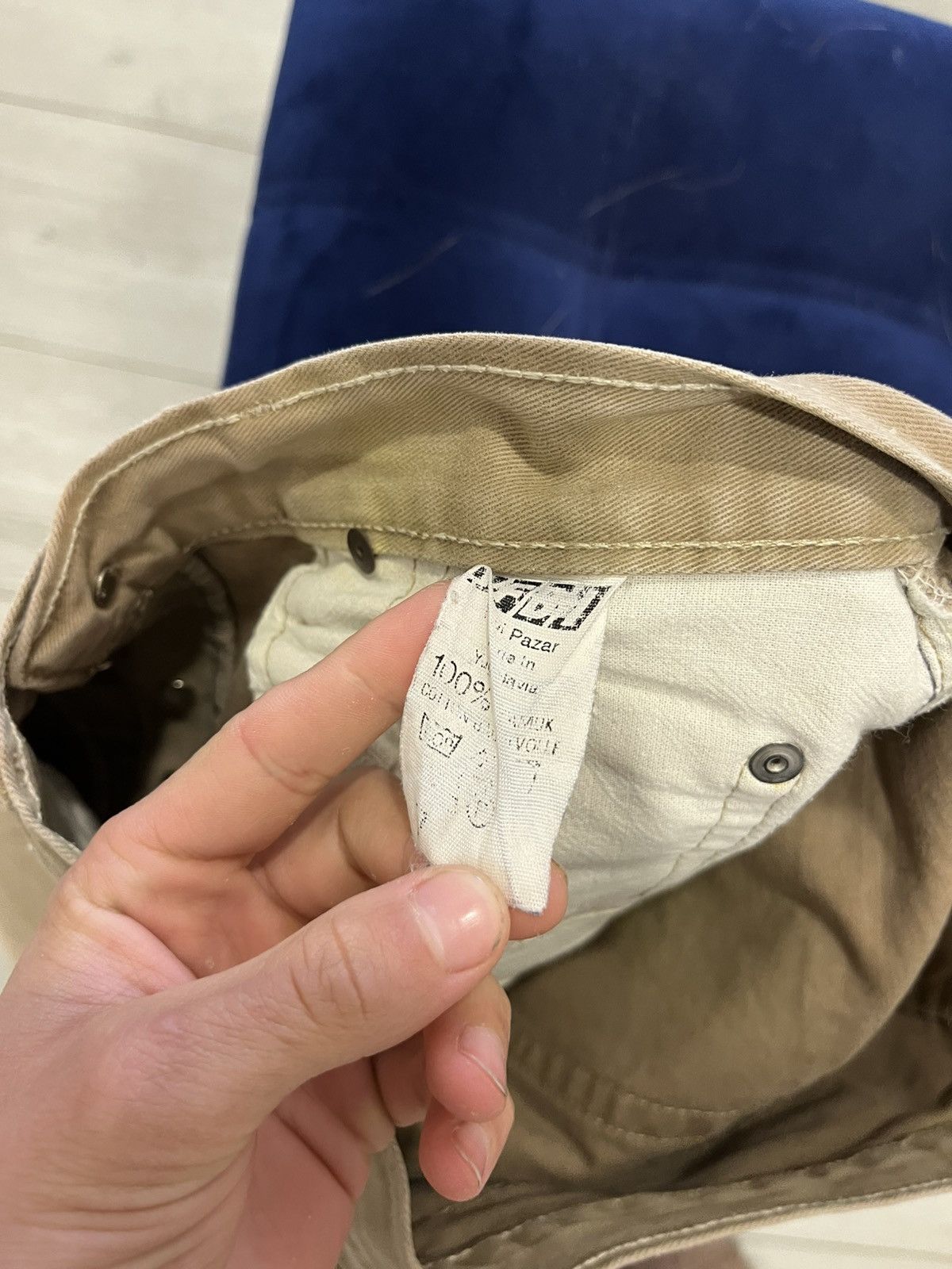 Levi's Vintage Y2K Levi’s 501 Made in U.S.A Button Beige Jeans Size US 32 / EU 48 - 8 Thumbnail