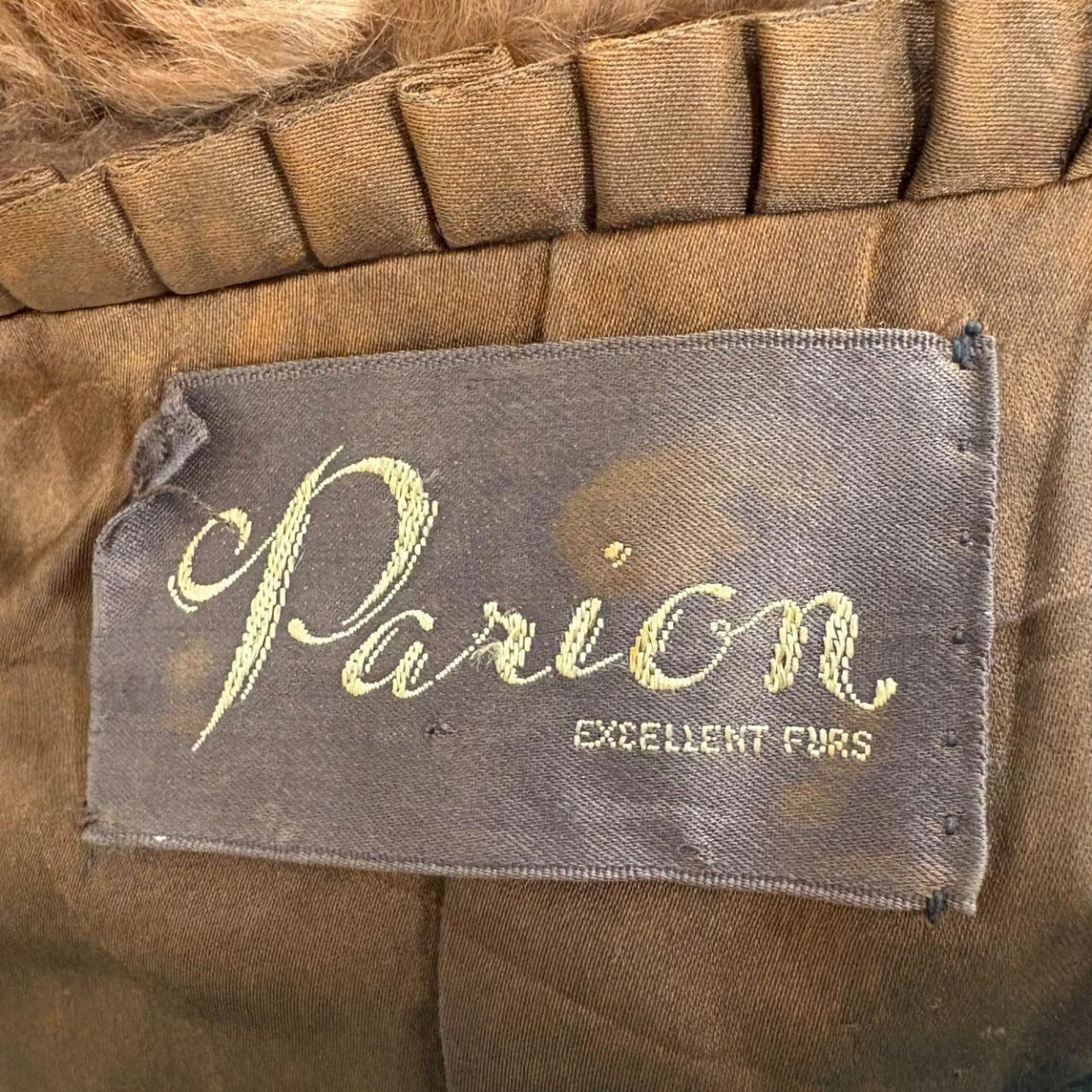 Other Vintage Chocolate Brown Rabbit or Nutria Real Fur Coat Size M / US 6-8 / IT 42-44 - 5 Thumbnail