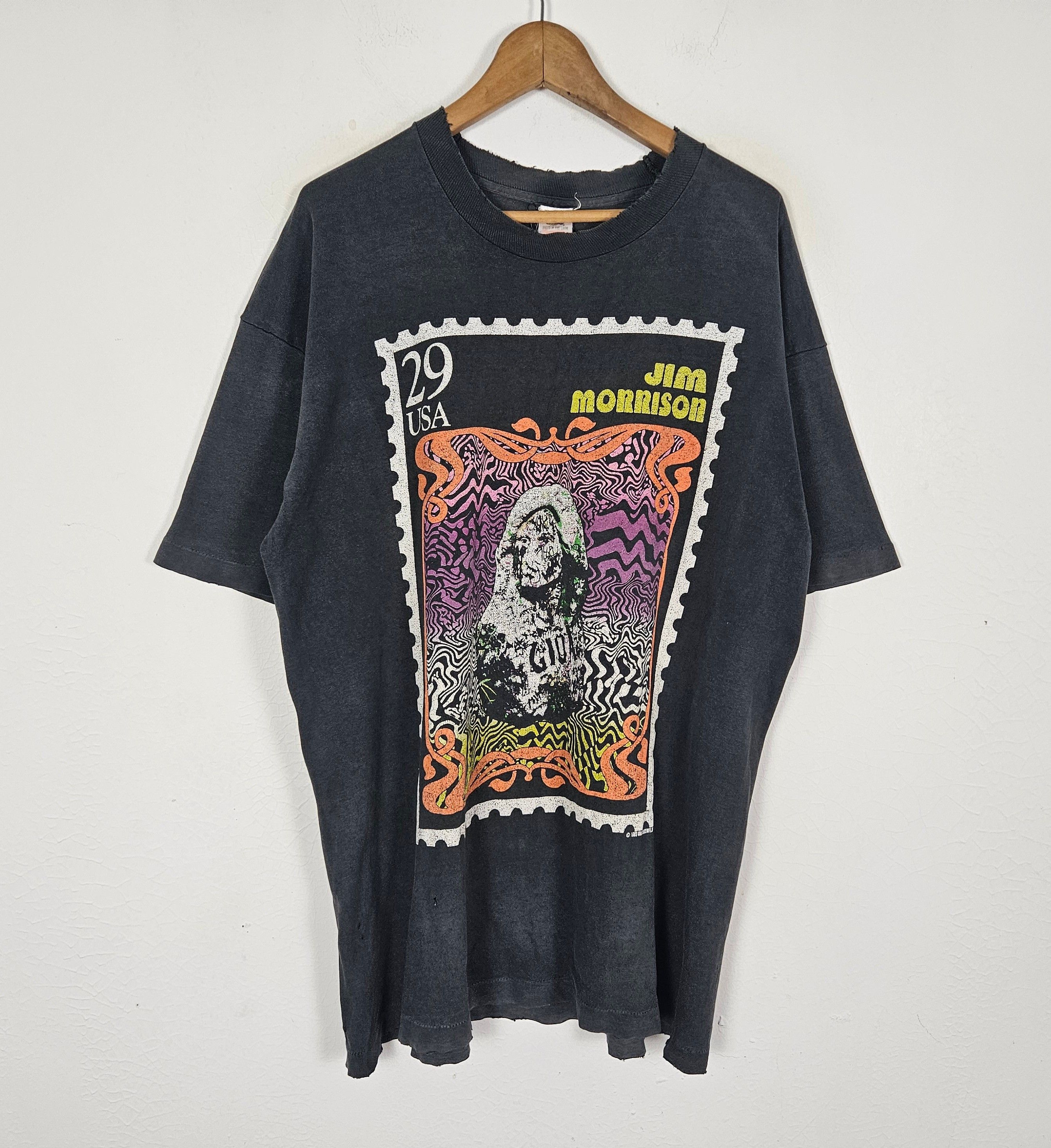 Band Tees × Vintage Vintage 90s The Doors Jim Morrison Stamp shirt Size US XL / EU 56 / 4 - 3 Thumbnail