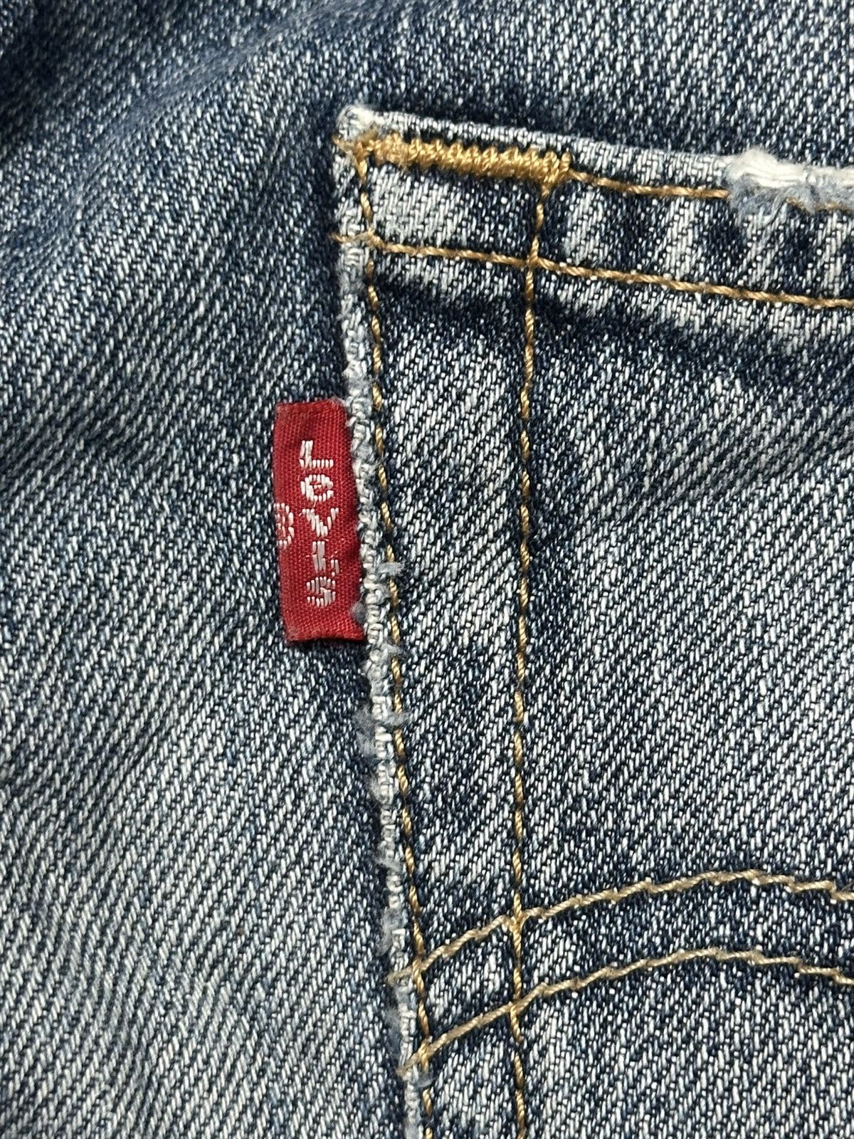 Levi's Levis 501 Vintage Y2K With Distressed Straight Leg Butterfly Size US 30 / EU 46 - 16 Thumbnail