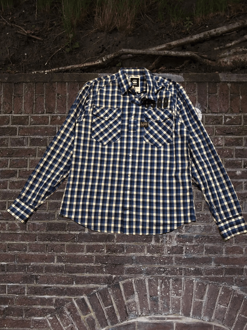 G-Star Vintage G-Star Raw logo Shirt print crazy Y2K streetwear Size US L / EU 52-54 / 3 - 1 Thumbnail