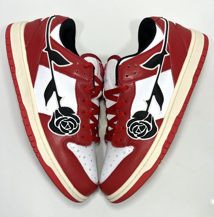 Streetwear Kizo Kicks “Chicago Red Rose’ Dunk Shoes Size: 14 M | Grailed