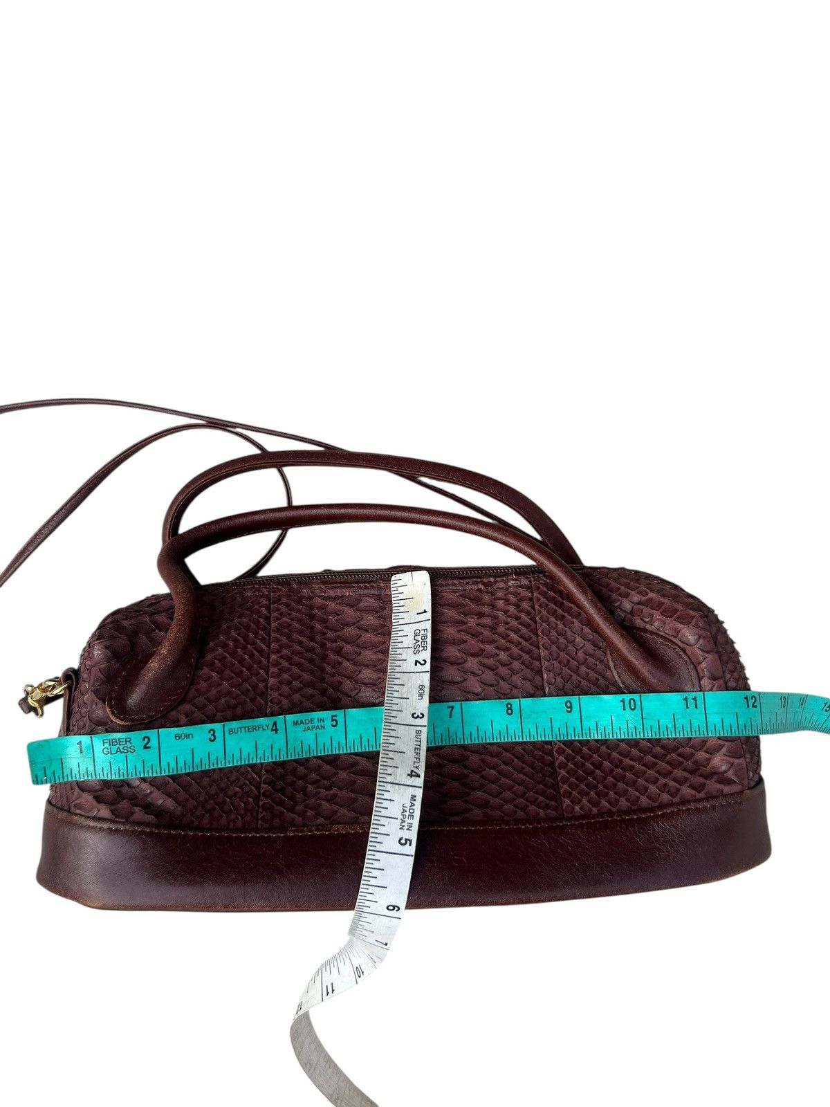 Leather Vintage GRES PARIS Python Skin Leather 2 Way Mini Boston Bag Size ONE SIZE - 25 Thumbnail